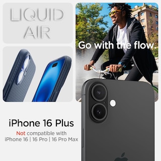 Foto 2 | Funda Spigen Liquid Air Para Iphone 16 Plus, Color Azul Marino - Venta Internacional.