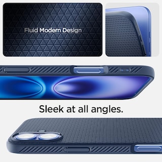 Foto 3 | Funda Spigen Liquid Air Para Iphone 16 Plus, Color Azul Marino - Venta Internacional.