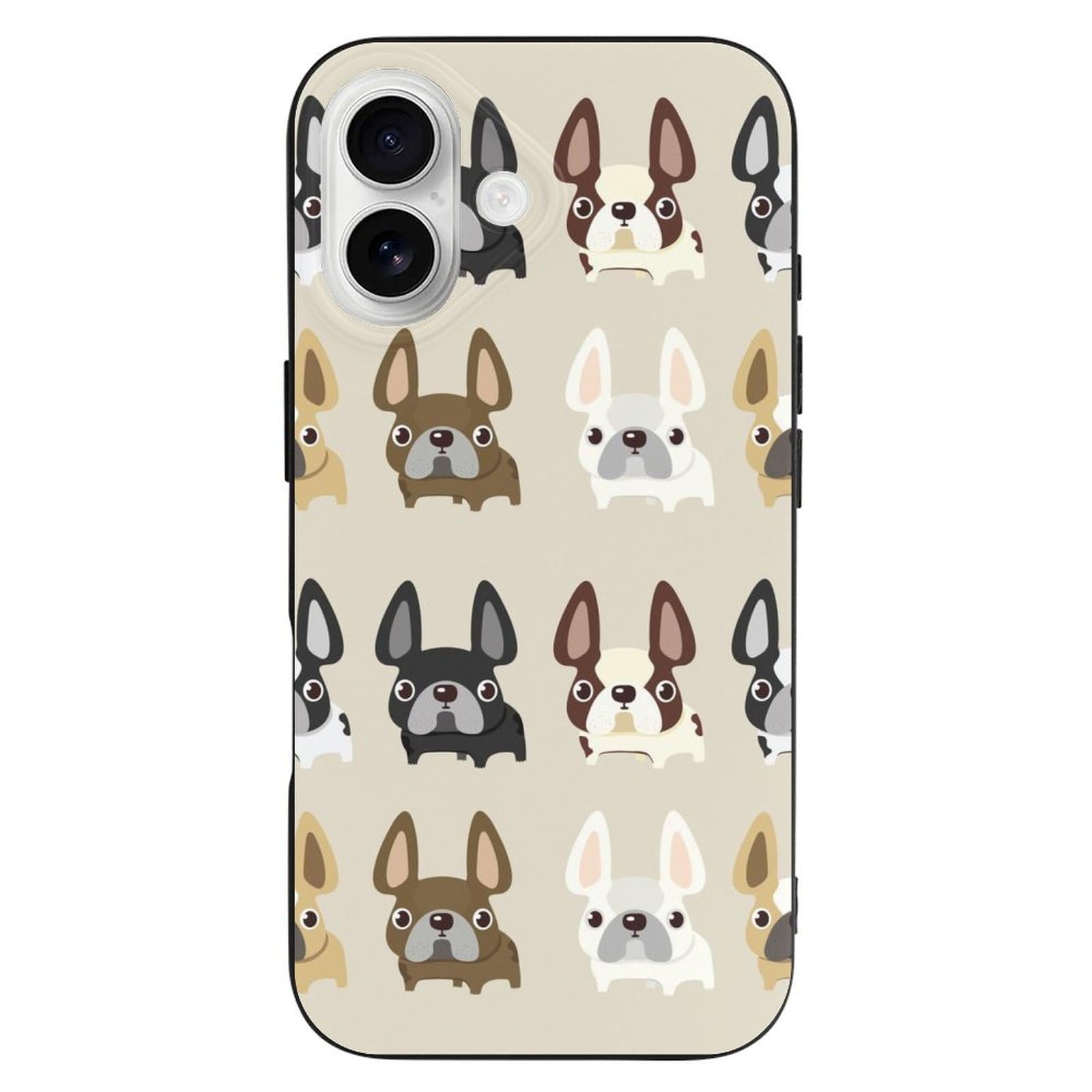 Foto 2 pulgar | Funda De Teléfono French Bulldog Slim Compatible Con Iphone 16 Tpu - Venta Internacional.
