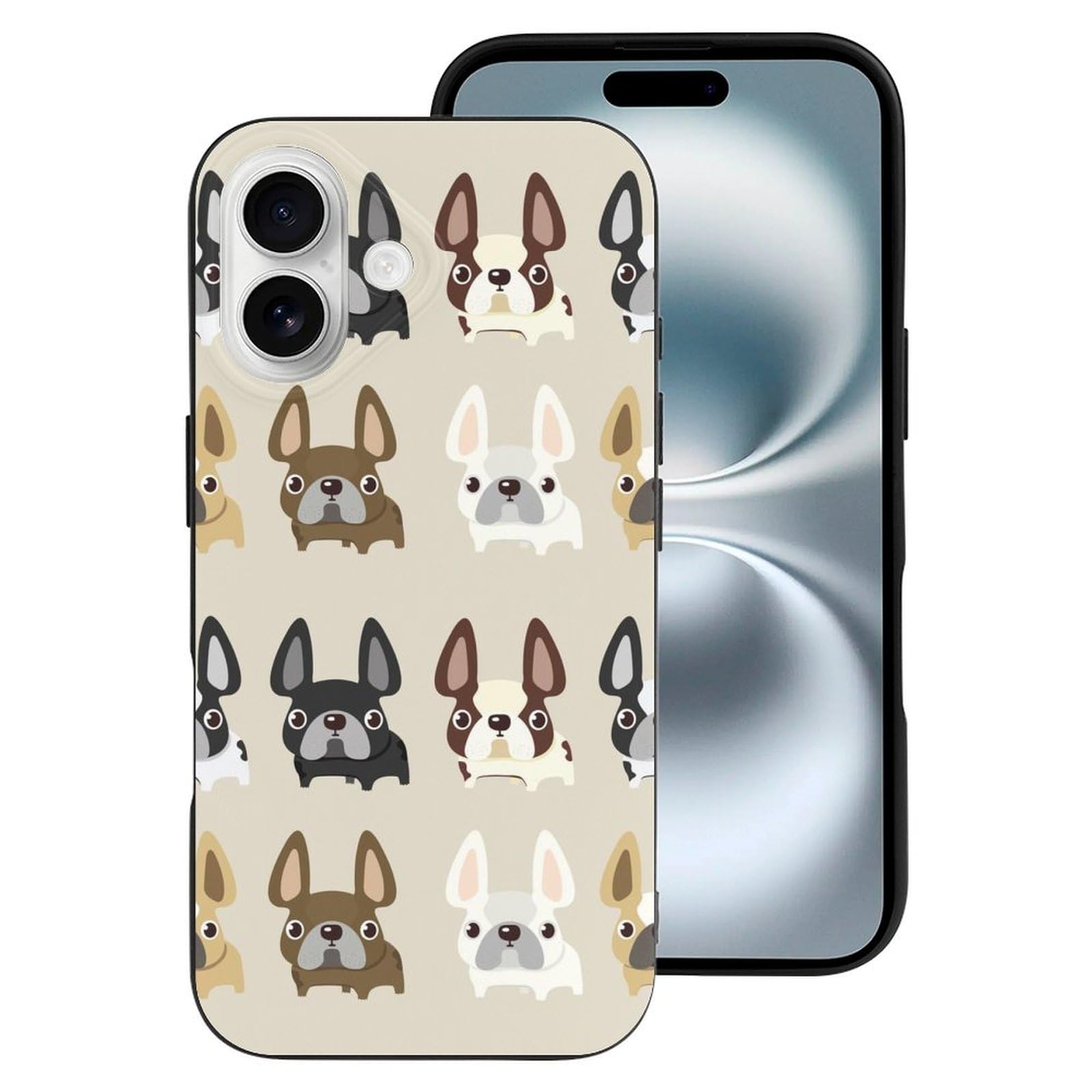 Foto 2 | Funda De Teléfono French Bulldog Slim Compatible Con Iphone 16 Tpu - Venta Internacional.