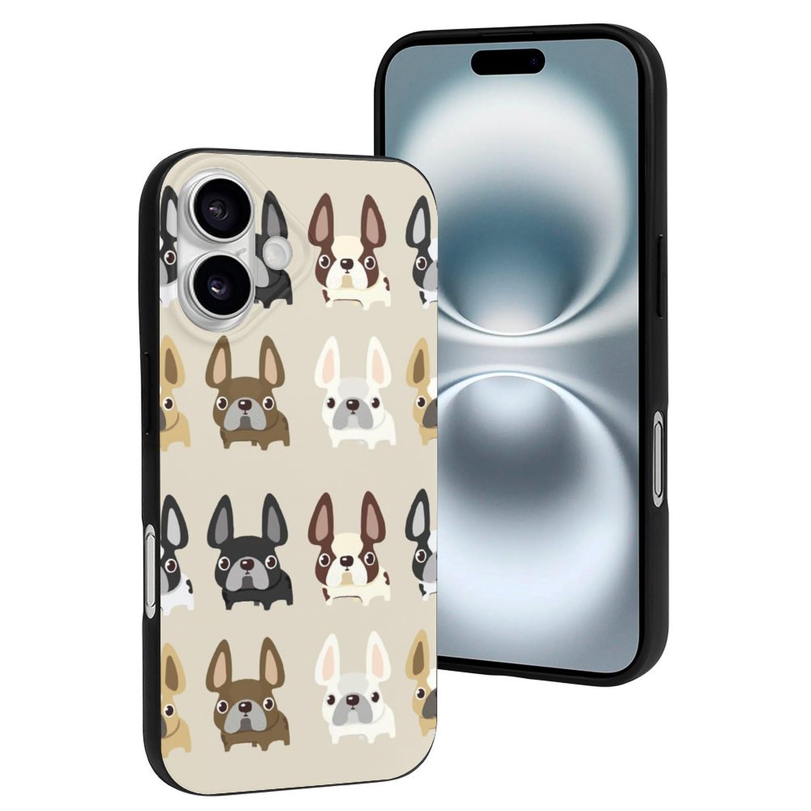 Foto 6 pulgar | Funda De Teléfono French Bulldog Slim Compatible Con Iphone 16 Tpu - Venta Internacional.