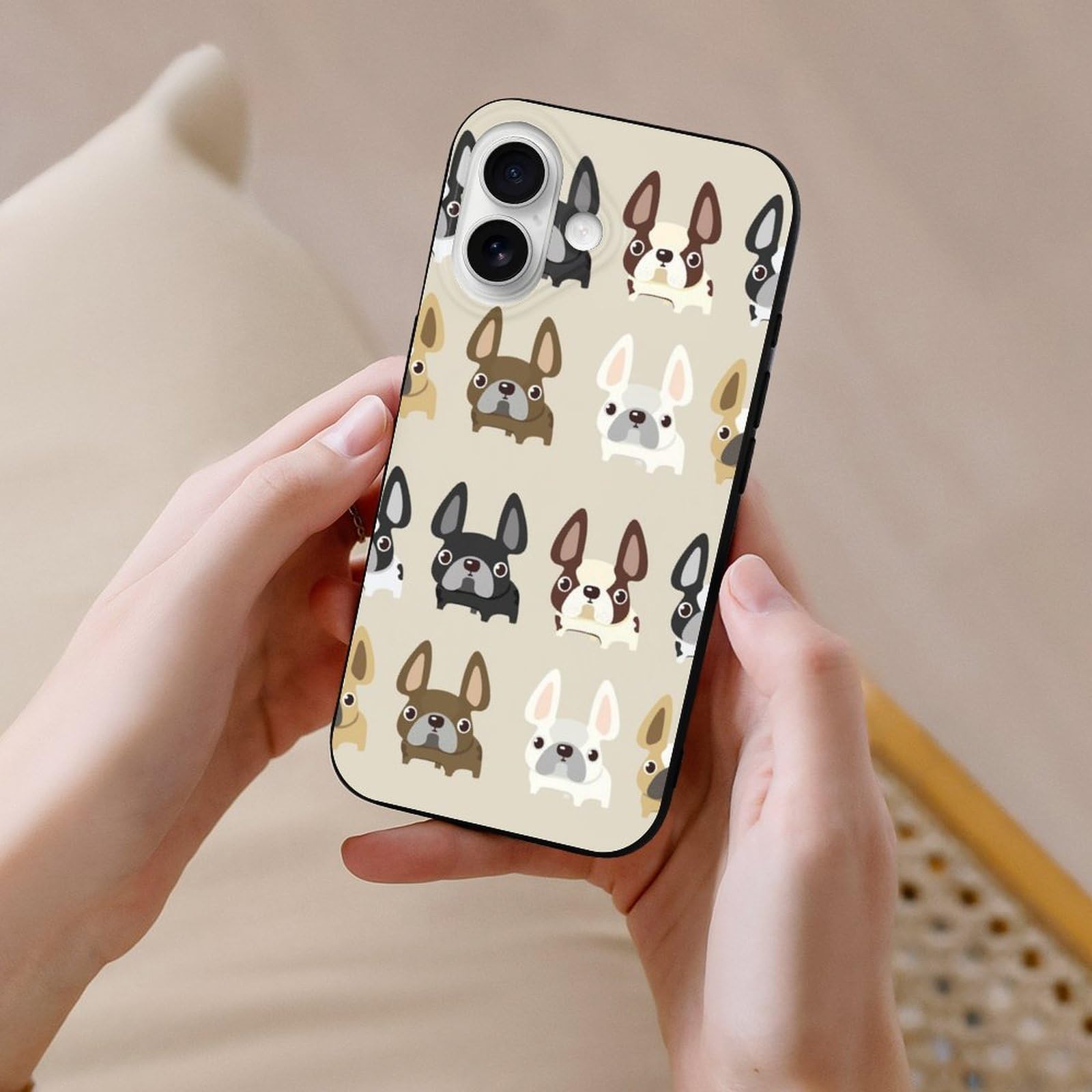 Foto 8 pulgar | Funda De Teléfono French Bulldog Slim Compatible Con Iphone 16 Tpu - Venta Internacional.