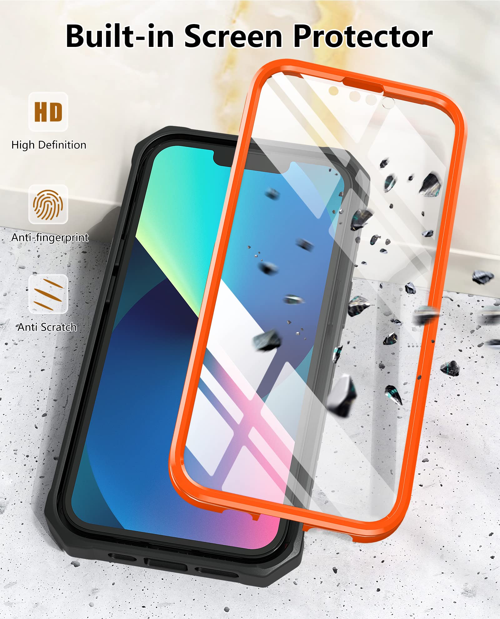 Foto 5 pulgar | Funda De Teléfono Soios Para Iphone 13-14 De 6.1 Pulgadas Con Soporte - Venta Internacional.