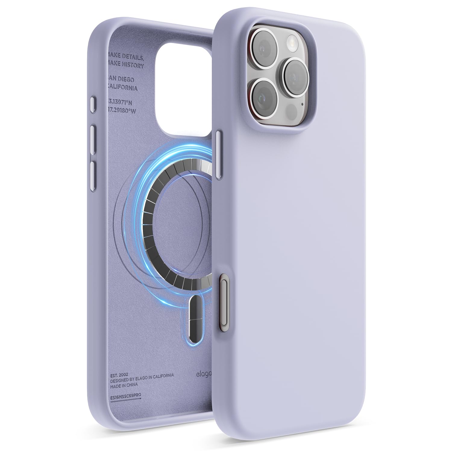 Foto 2 pulgar | Funda De Silicona Magnética Elago Para Iphone 16 Pro Max [púrpura] - Venta Internacional.