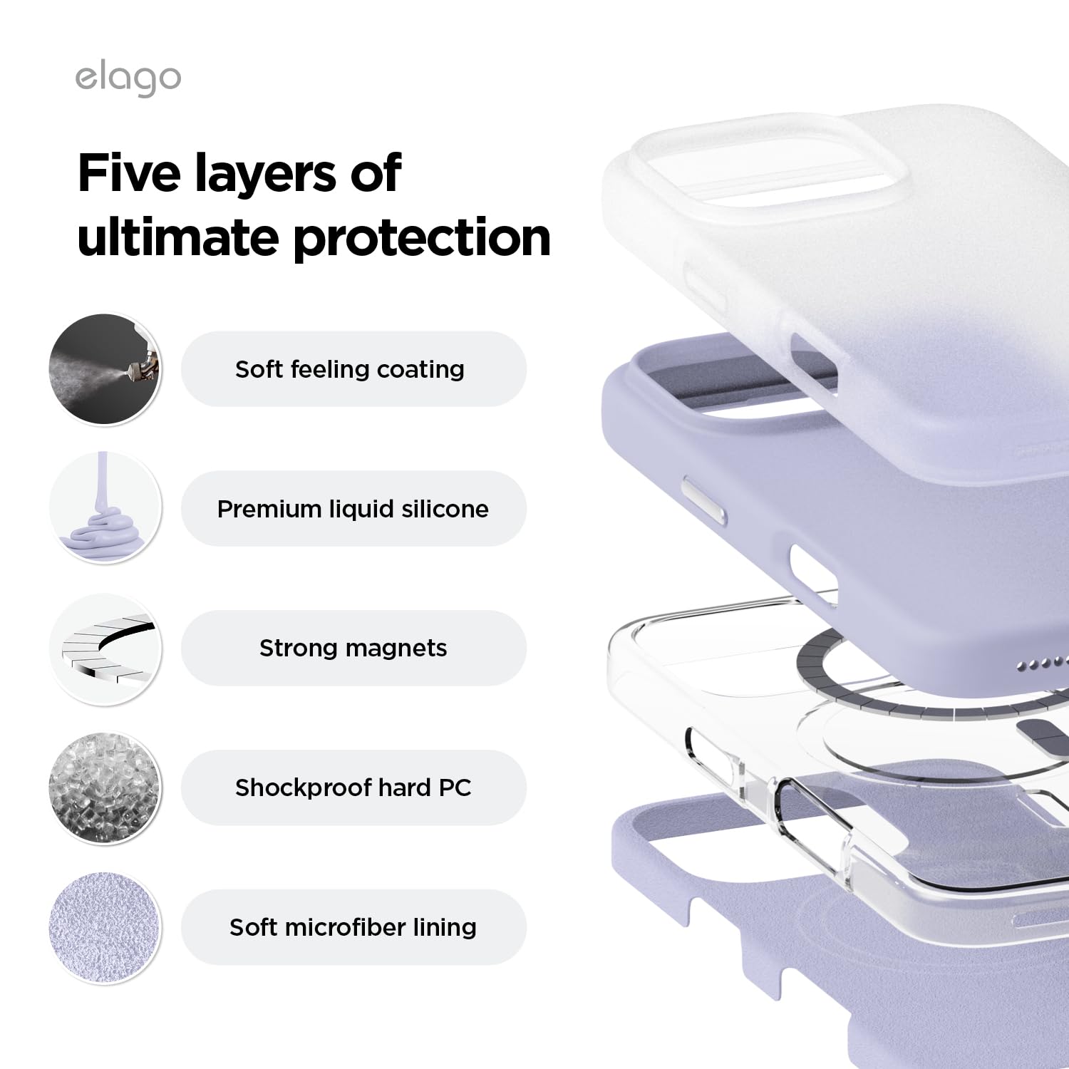 Foto 7 pulgar | Funda De Silicona Magnética Elago Para Iphone 16 Pro Max [púrpura] - Venta Internacional.