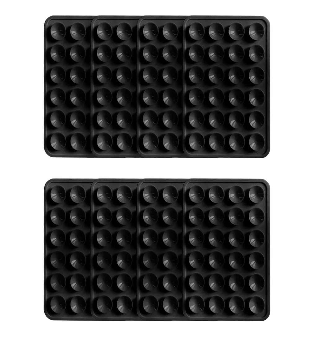 Foto 2 pulgar | Funda Ventosa De Silicona Soporte Telefono Para Celular 8 Pzs Negro