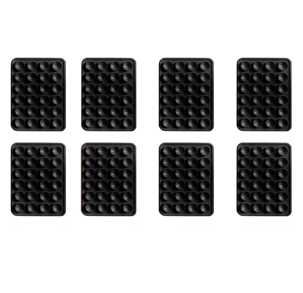 Foto 5 pulgar | Funda Ventosa De Silicona Soporte Telefono Para Celular 8 Pzs Negro
