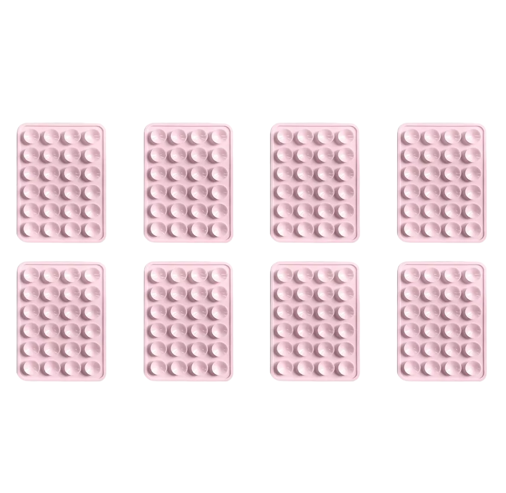 Funda Ventosa De Silicona Soporte Para Celular 8 Pzs Rosa