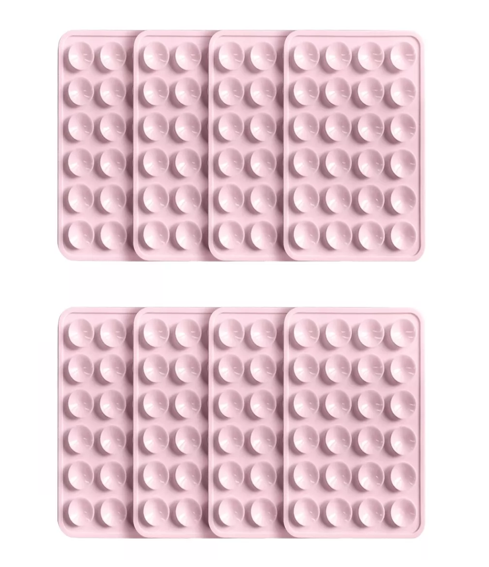 Foto 3 pulgar | Funda Ventosa De Silicona Soporte Para Celular 8 Pzs Rosa