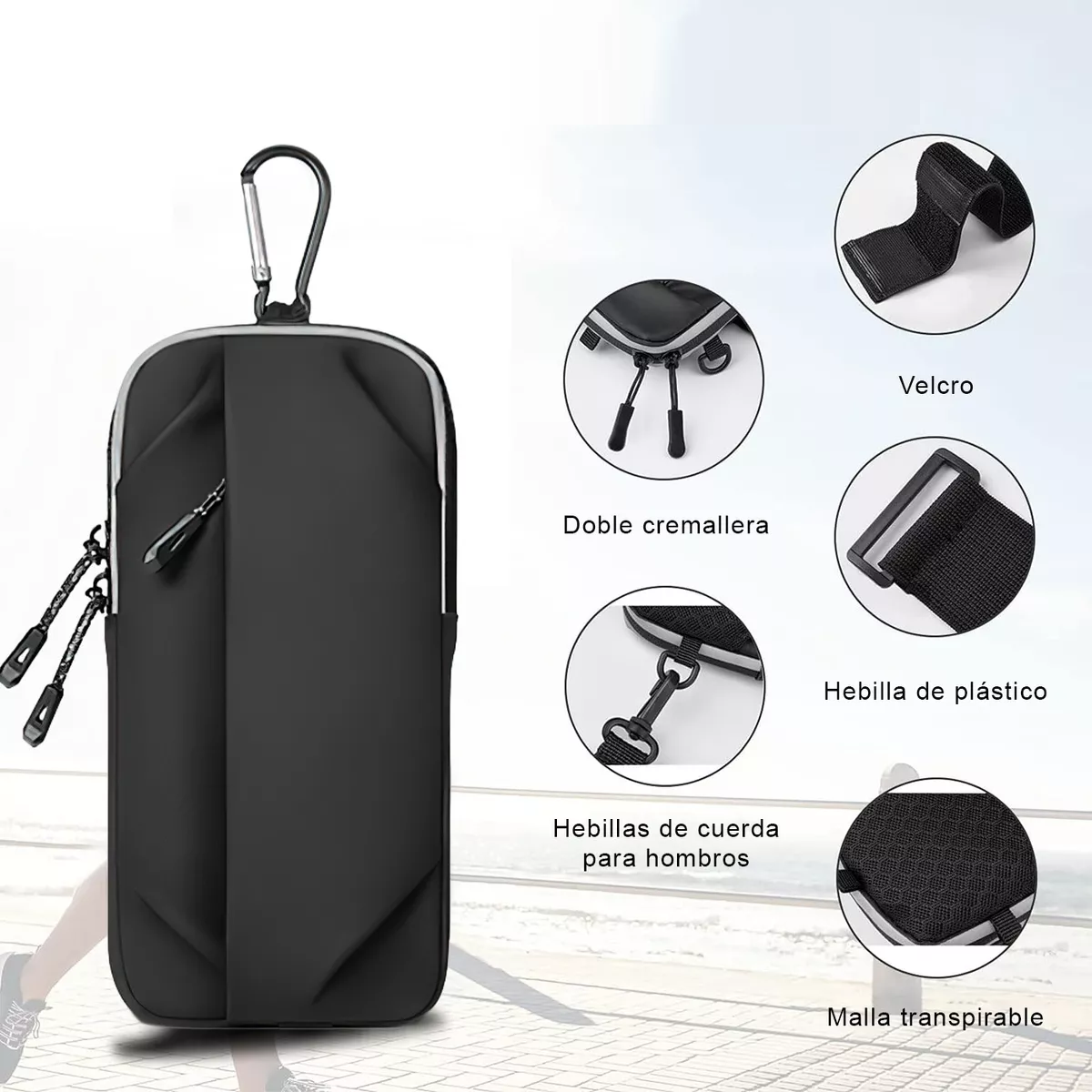 Foto 4 pulgar | Bolsa Brazo Deportiva De Celular Eo Safe Imports Esi-15710 Negro