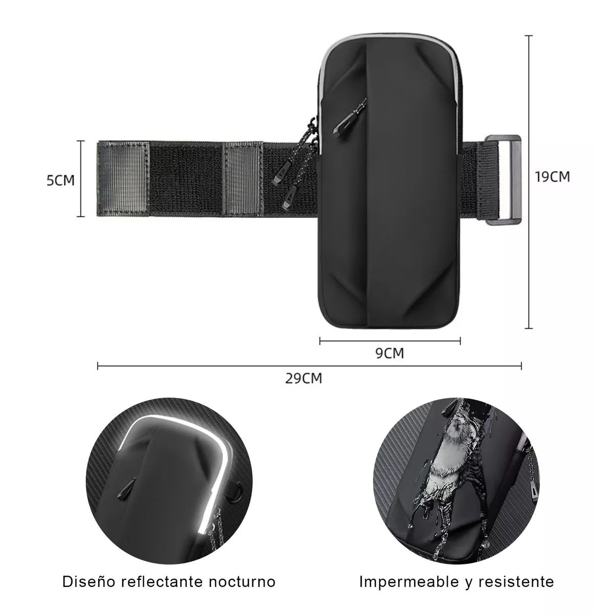 Foto 5 pulgar | Bolsa Brazo Deportiva De Celular Eo Safe Imports Esi-15710 Negro