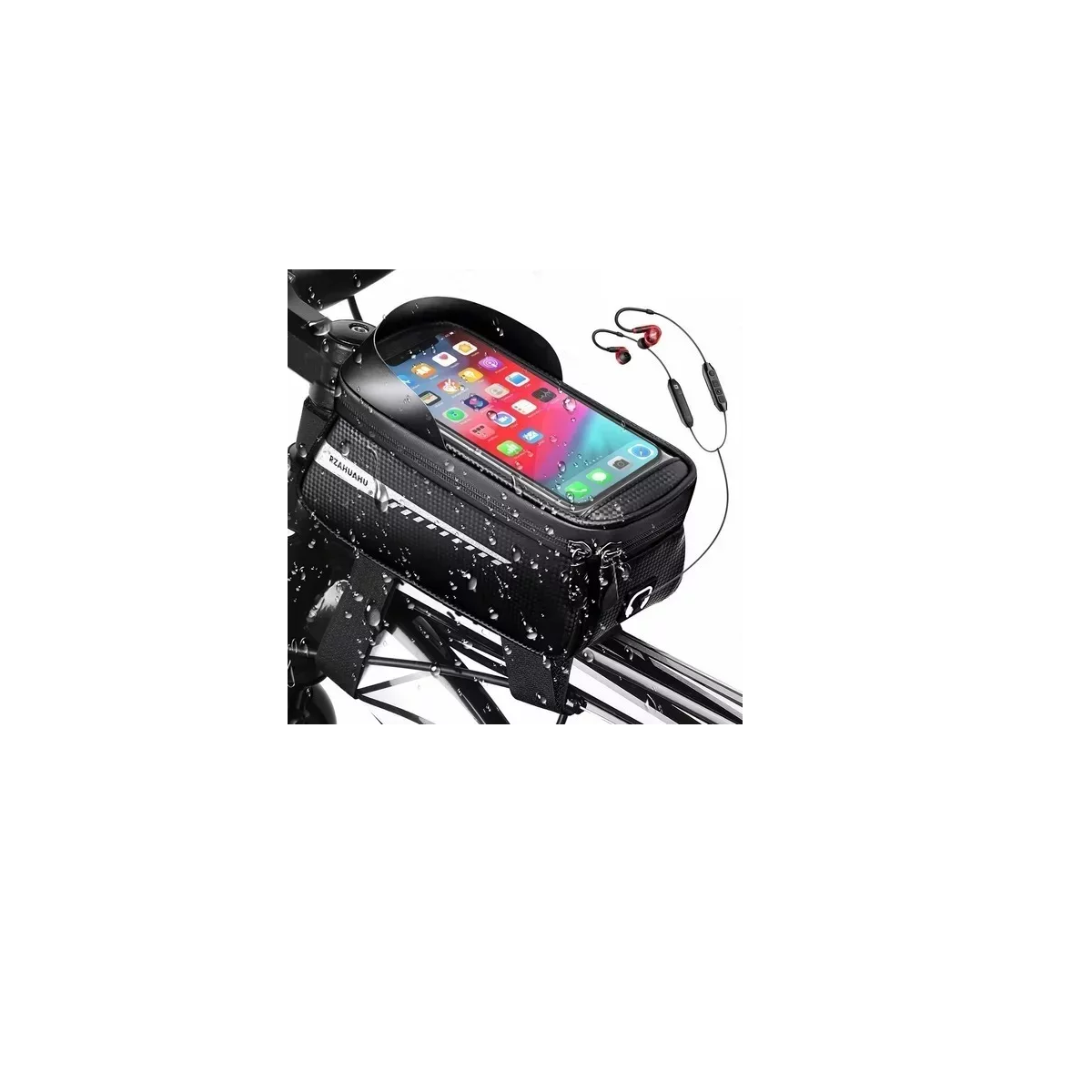Foto 3 pulgar | Bolsa De Bicicleta Impermeable Para Porta Celular Bicicleta Eo Safe Imports Esi-15704 Negro