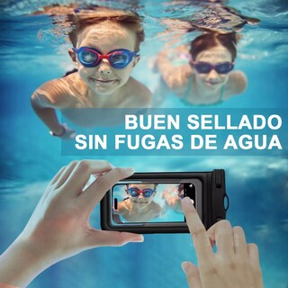 Foto 2 | 2pz Funda Bolsa Protectora Impermeable Para Teléfono Móvil Eo Safe Imports Esi-15706 Negro