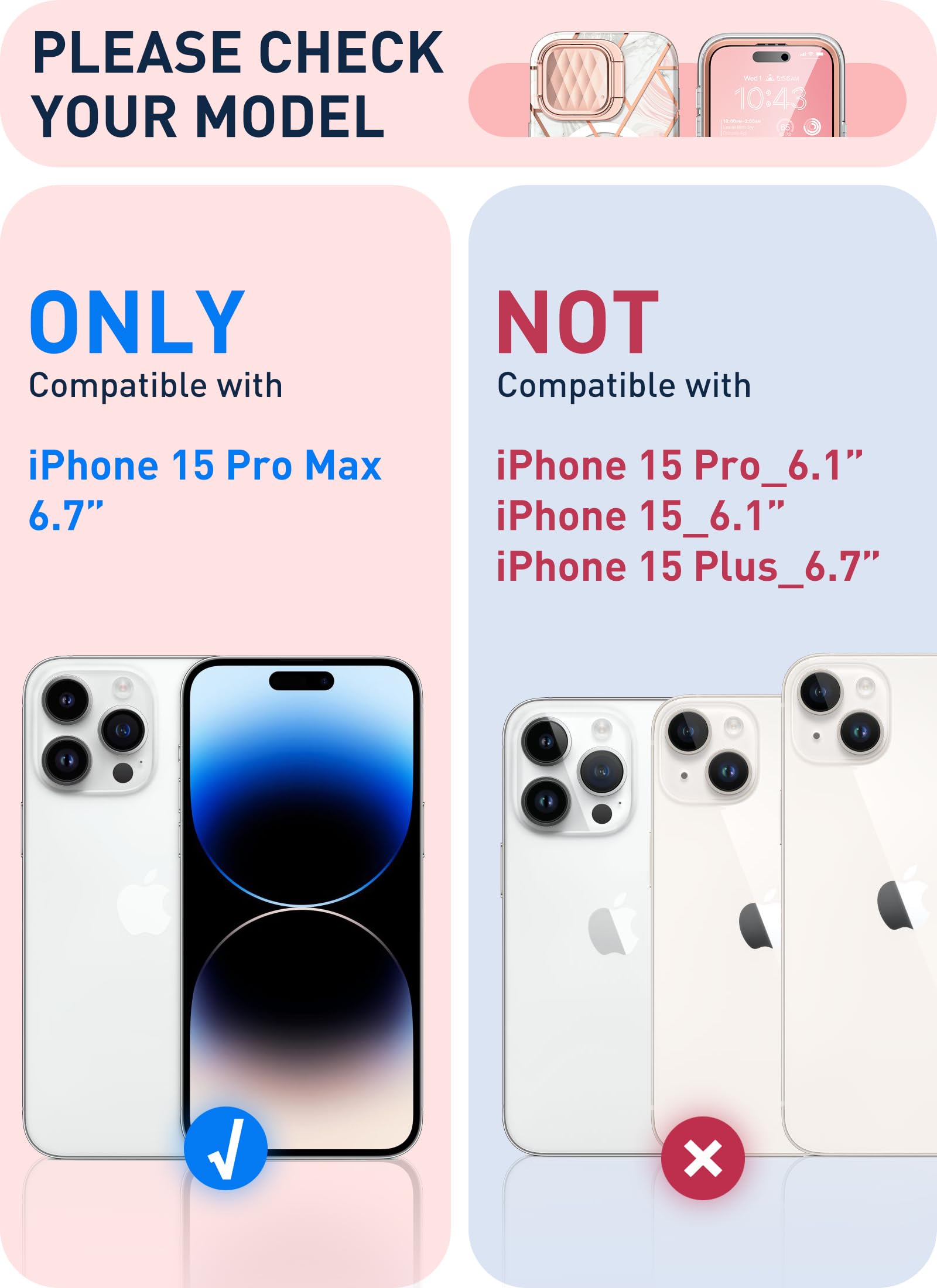 Foto 2 | Funda De Teléfono I-blason Cosmo Magnetic Para Iphone 15 Pro Max - Venta Internacional.