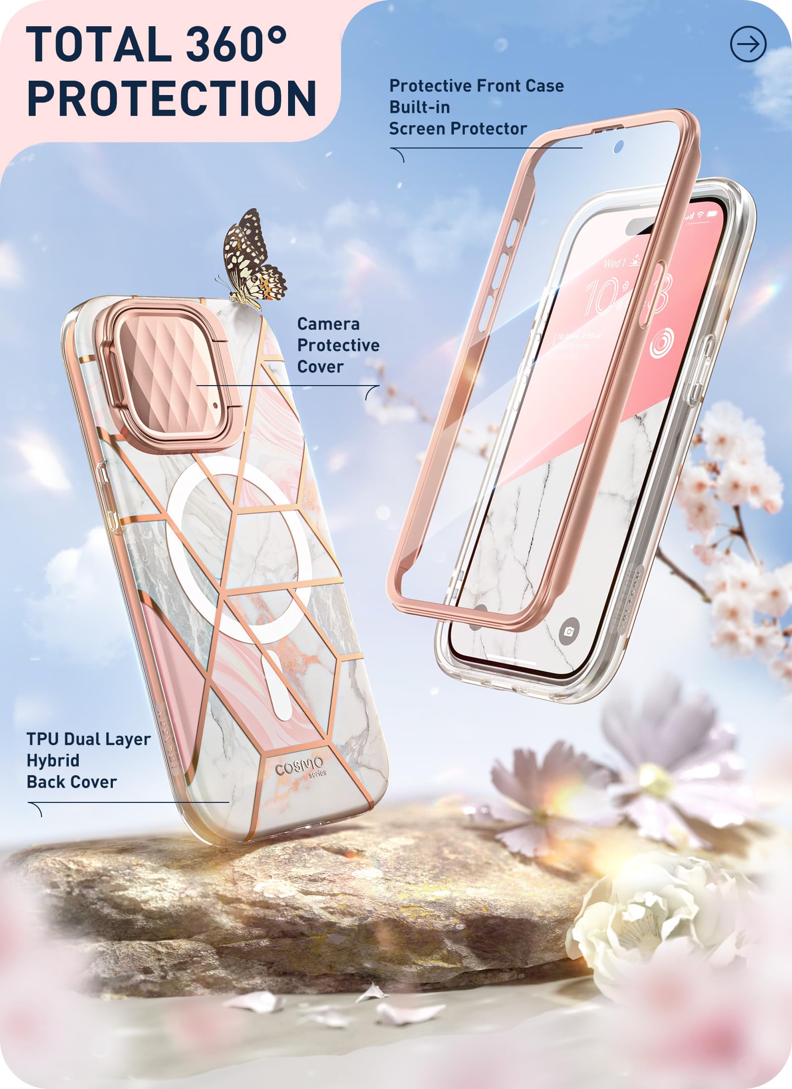 Foto 4 pulgar | Funda De Teléfono I-blason Cosmo Magnetic Para Iphone 15 Pro Max - Venta Internacional.