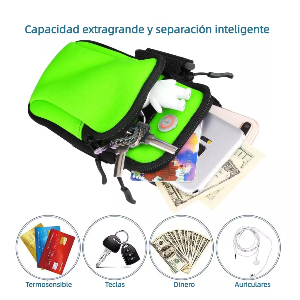 Foto 5 pulgar | Par Bolsa Deportiva De Banda Al Brazo Eo Safe Imports Esi-15717 Multicolor