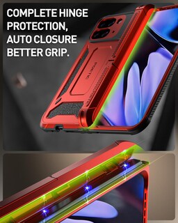 Foto 5 | Funda Poetic Spartan Para Google Pixel 9 Pro Fold 5g, Color Rojo Metalizado - Venta Internacional.