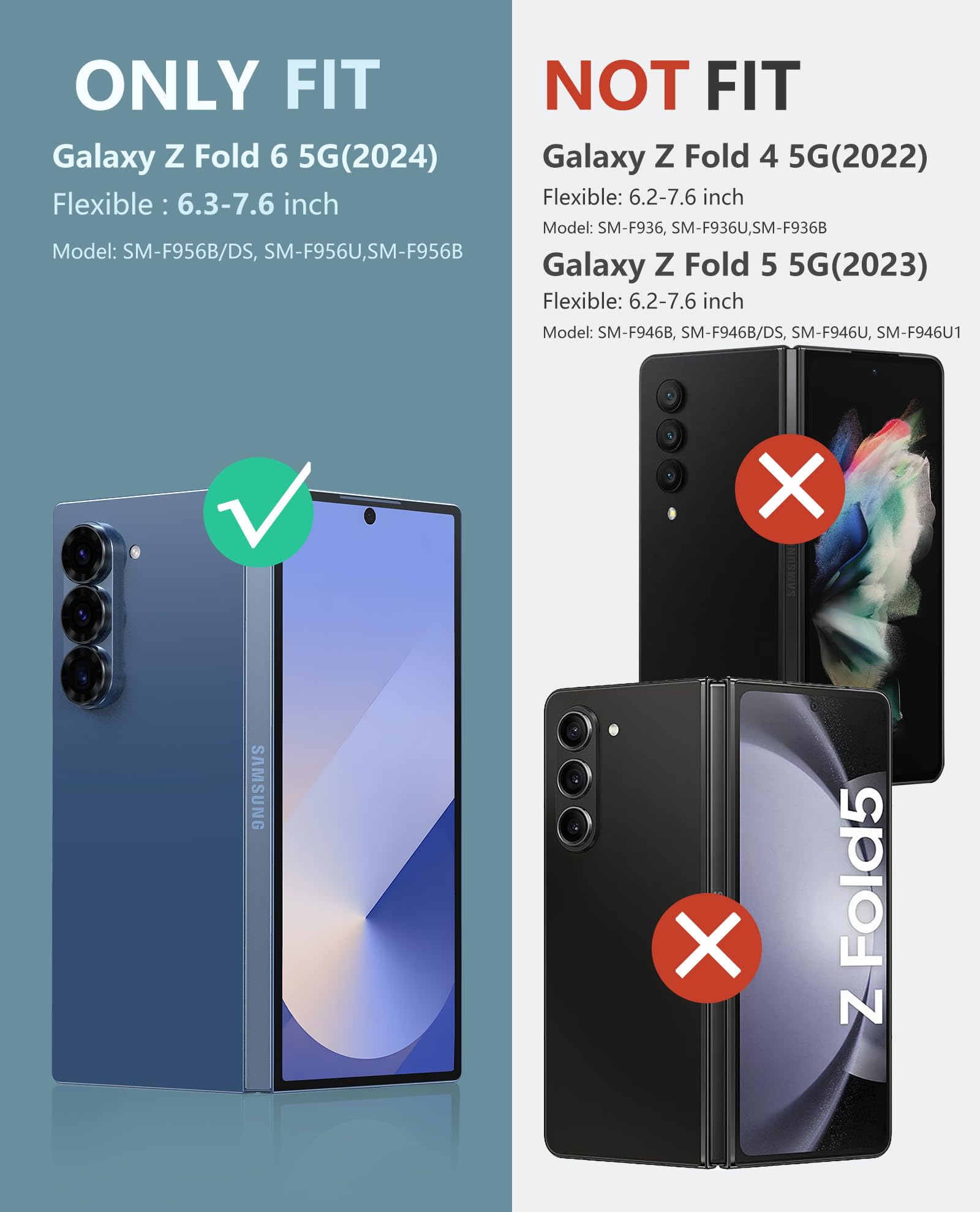 Foto 3 pulgar | Funda De Teléfono Fntcase Para Samsung Galaxy Z Fold 6 5g Con S-pen - Venta Internacional.