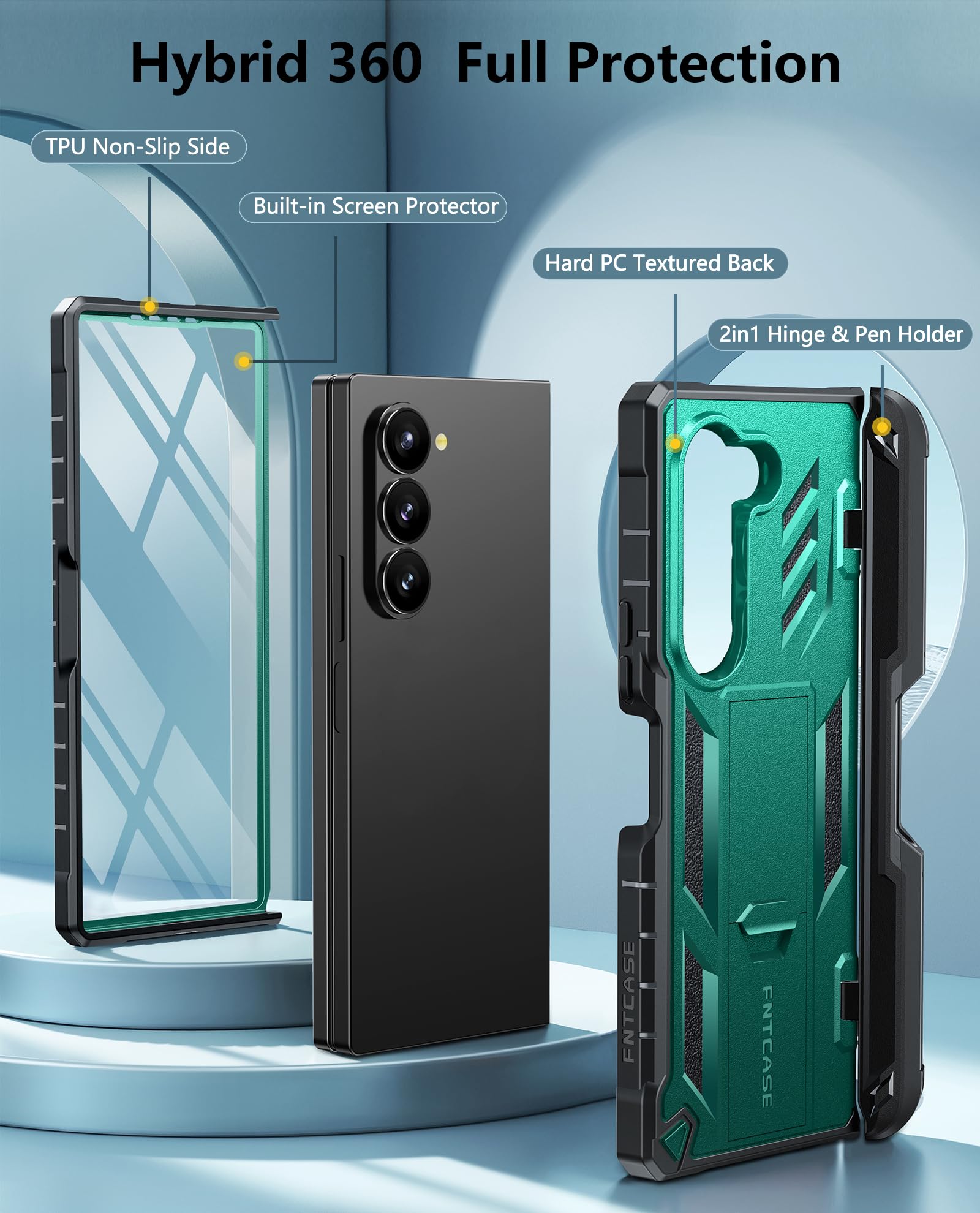 Foto 6 pulgar | Funda De Teléfono Fntcase Para Samsung Galaxy Z Fold 6 5g Con S-pen - Venta Internacional.