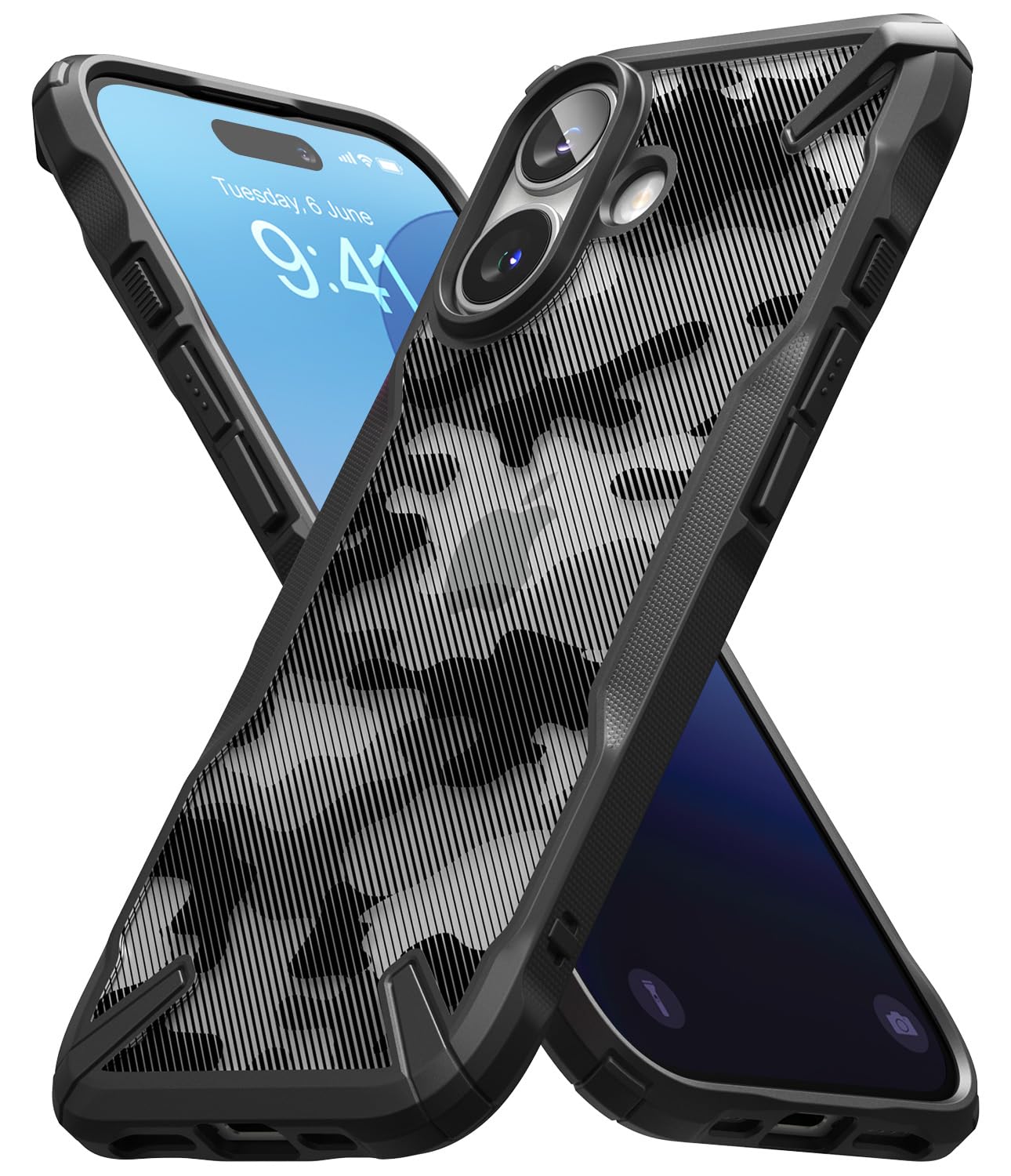 Foto 2 pulgar | Funda De Teléfono Ringke Fusion-x Camo Black Para Iphone 16 Plus - Venta Internacional.