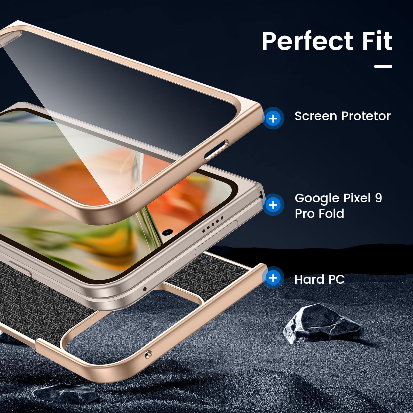 Foto 4 pulgar | Funda De Teléfono Vego Hard Pc Con Vidrio Templado Para Google Pixel 9 Pro Fold - Venta Internacional.
