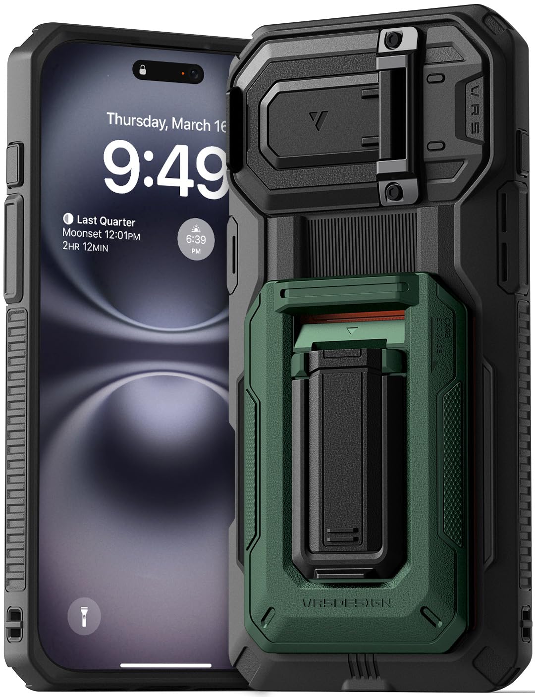 Foto 2 pulgar | Funda Tipo Cartera Con Tarjetero Vrs Design Origin Para Iphone 16 Plus - Venta Internacional.