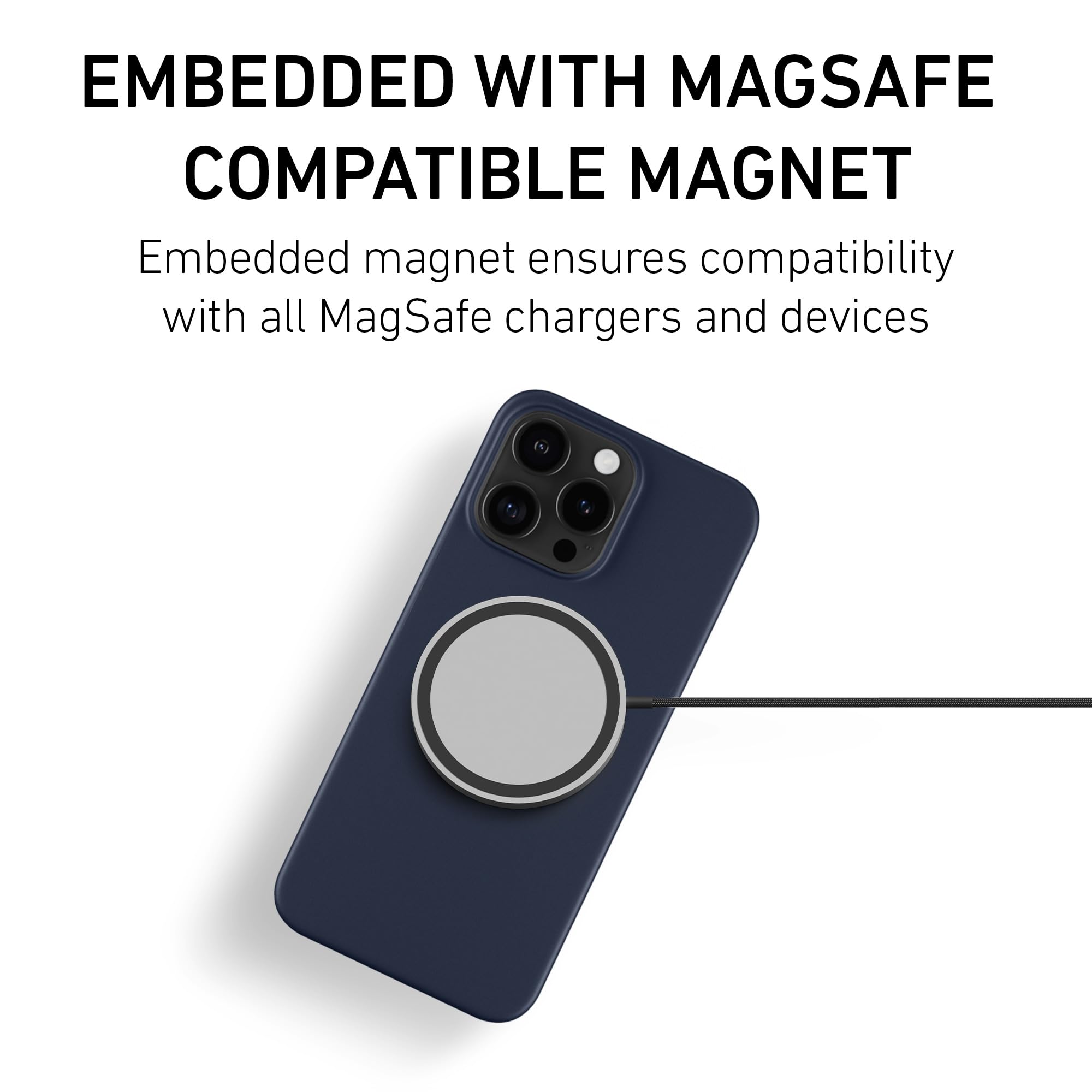Foto 4 pulgar | Funda Magnética Peel Compatible Con Iphone 16 Pro Max Navy - Venta Internacional.