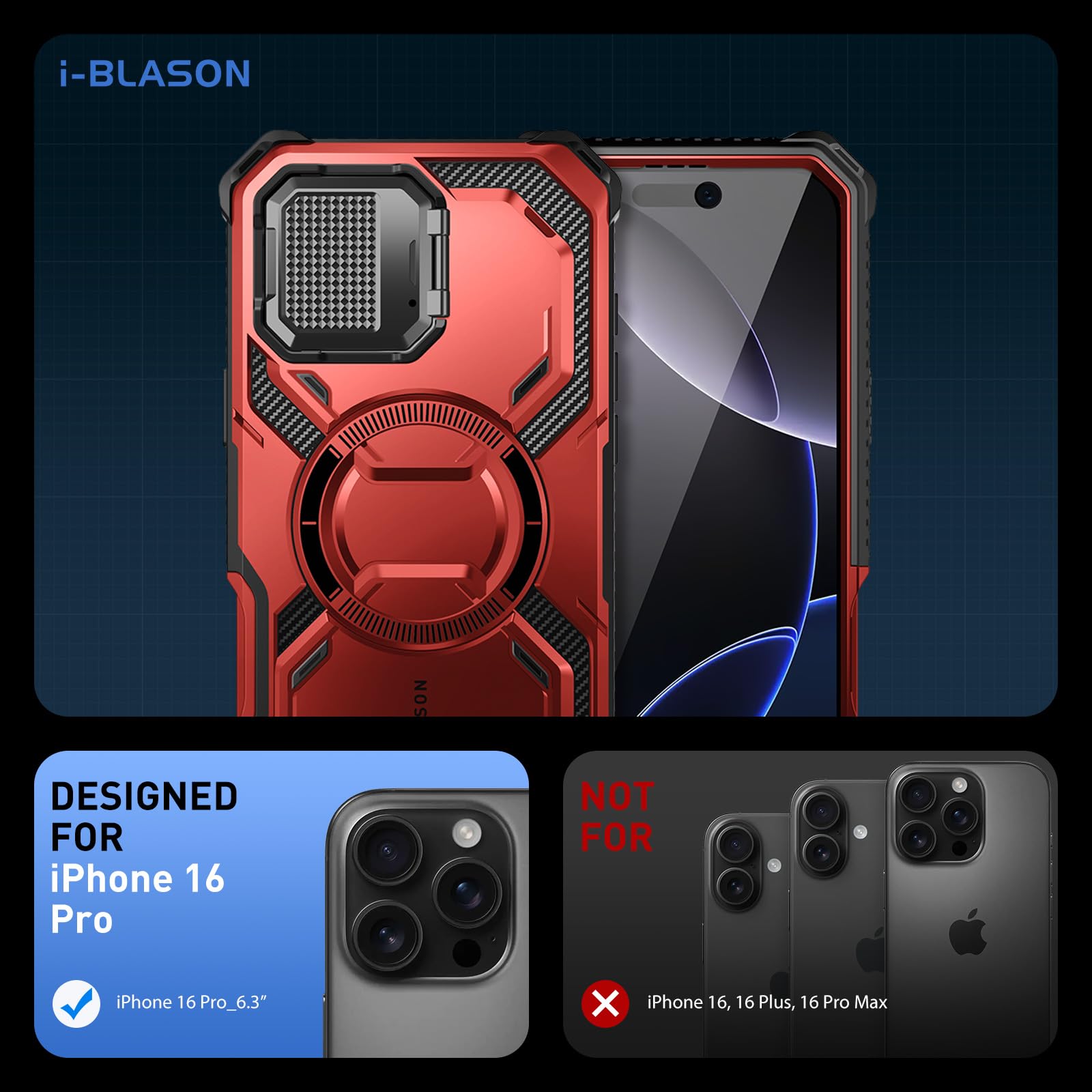 Foto 7 | Funda De Teléfono I-blason Armorbox Series Para Iphone 16 Pro - Venta Internacional.