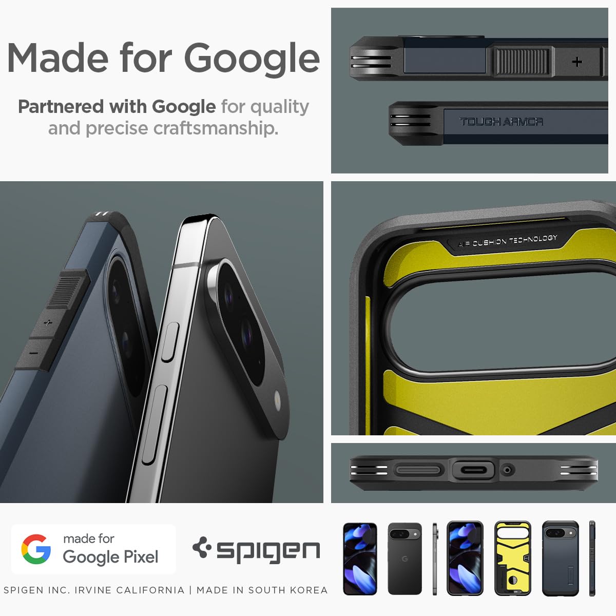 Foto 7 | Funda De Teléfono Spigen Tough Armor Para Pixel 9/pixel 9 Pro 2024 - Venta Internacional.
