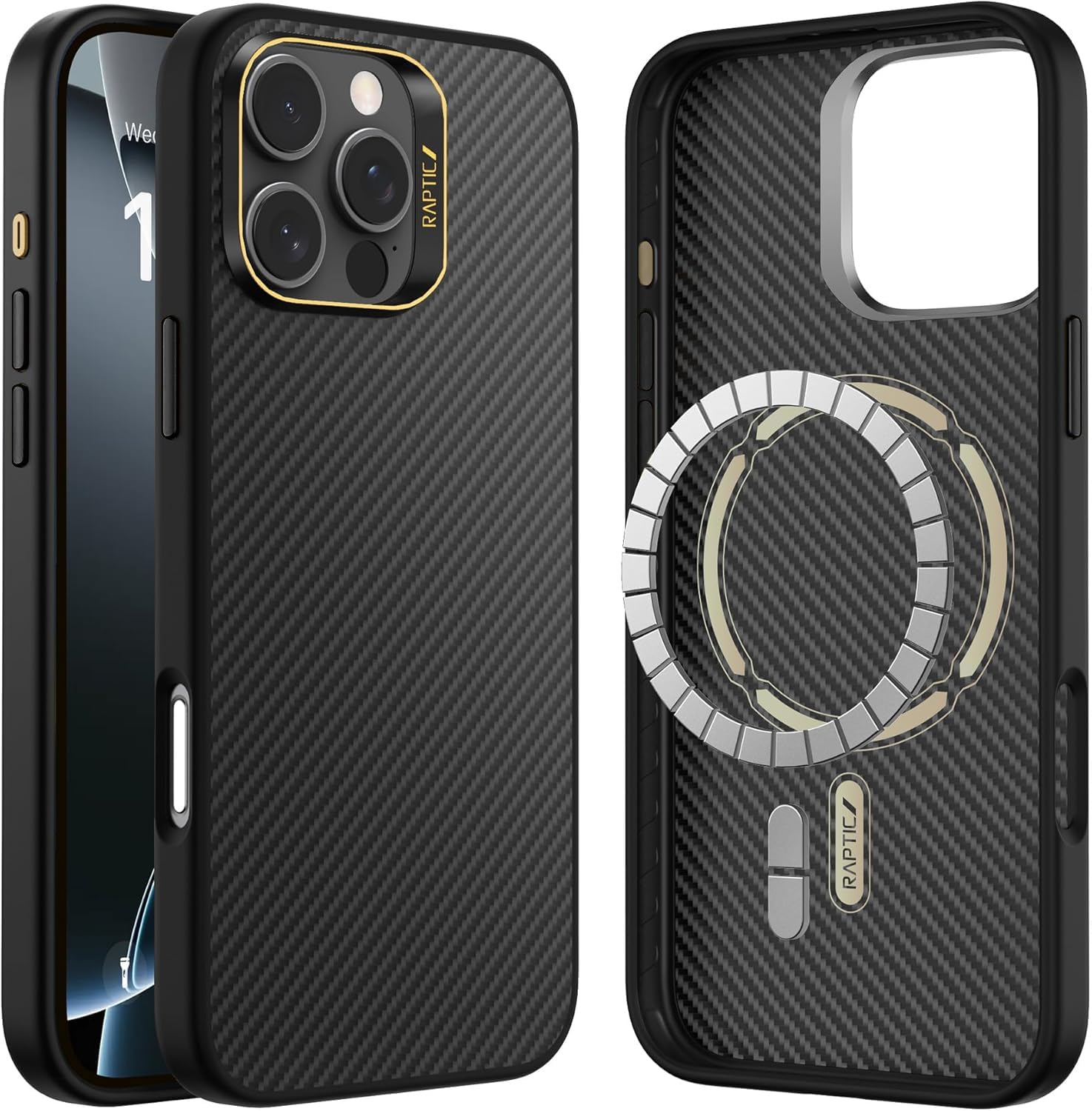 Foto 2 pulgar | Funda Magnética Raptic 2024 Para Iphone 16 Pro Max 6.9'' Negra - Venta Internacional.