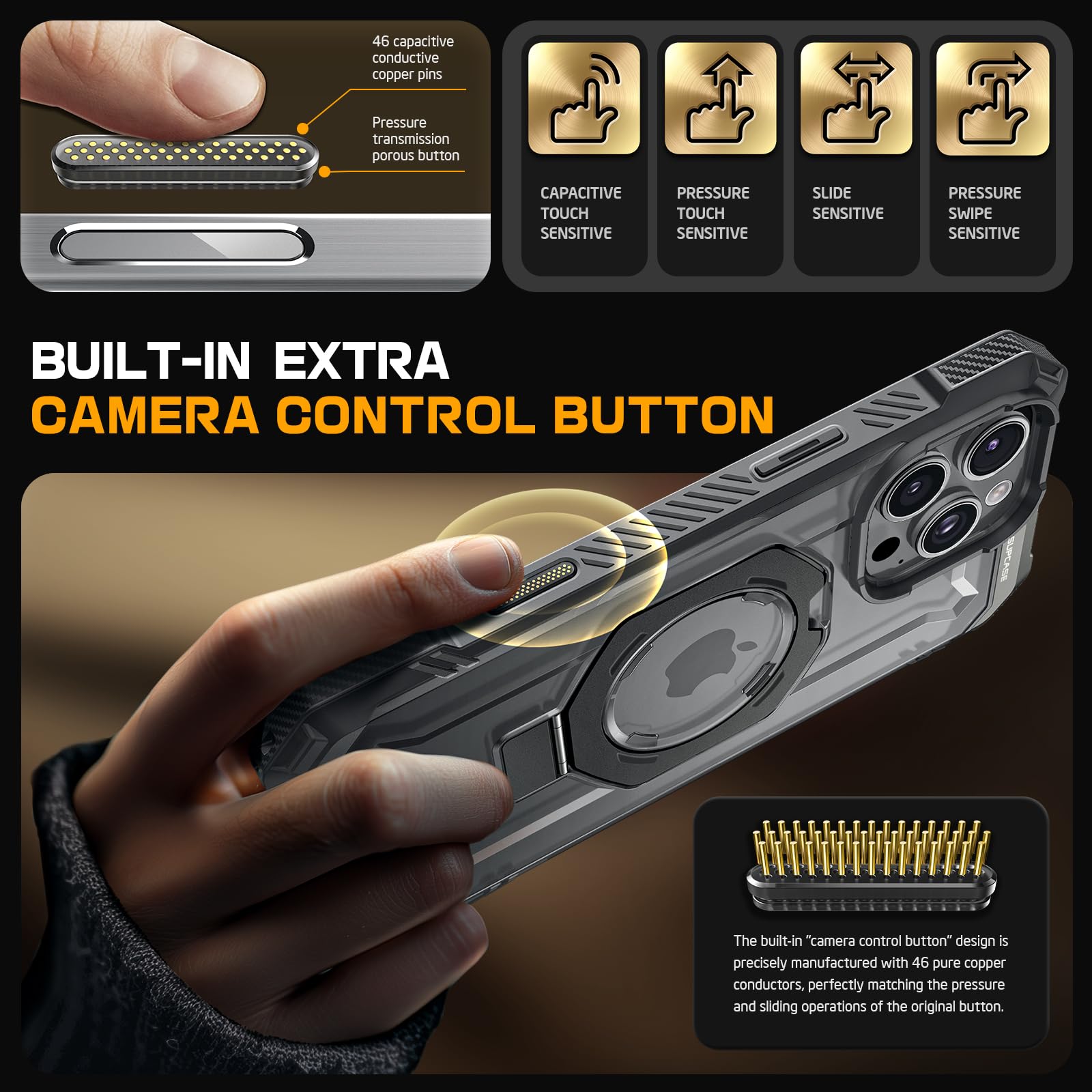 Foto 4 pulgar | Funda Para Teléfono Supcase Unicorn Beetle Grip Para Iphone 16 Pro De 6.3 Pulgadas - Venta Internacional.
