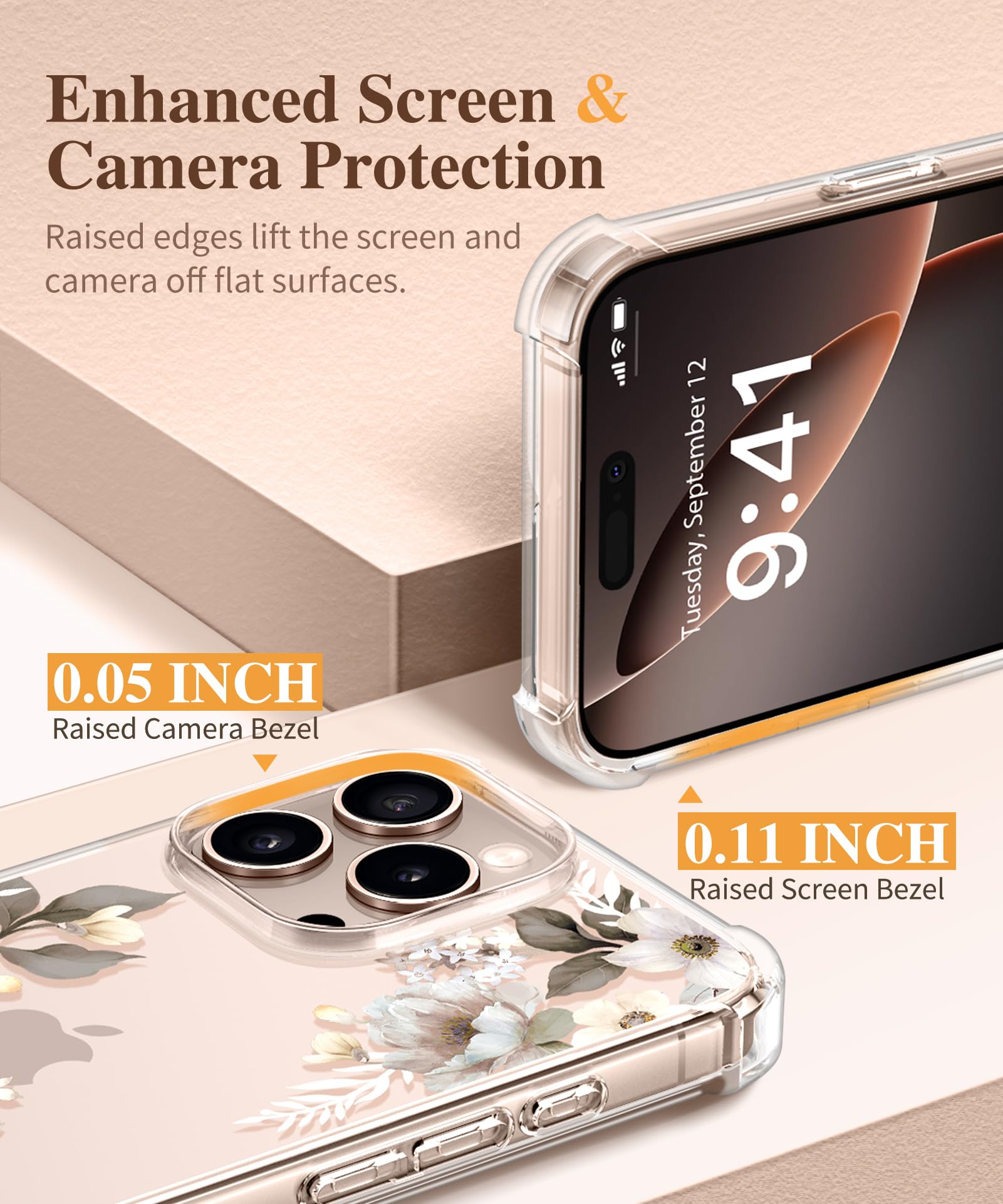 Foto 6 pulgar | Funda De Teléfono Gviewin Para Iphone 16 Pro Max Con Protector De Pantalla - Venta Internacional.