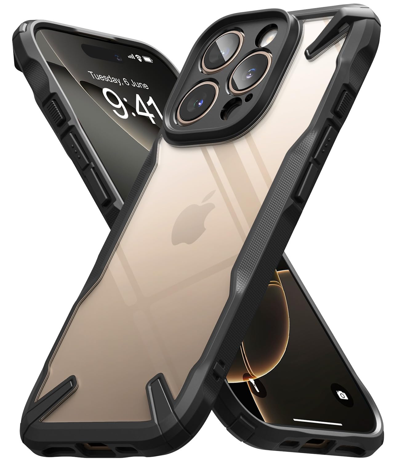 Foto 2 pulgar | Funda Ringke Fusion-x Compatible Con Iphone 16 Pro - Negra - Venta Internacional.