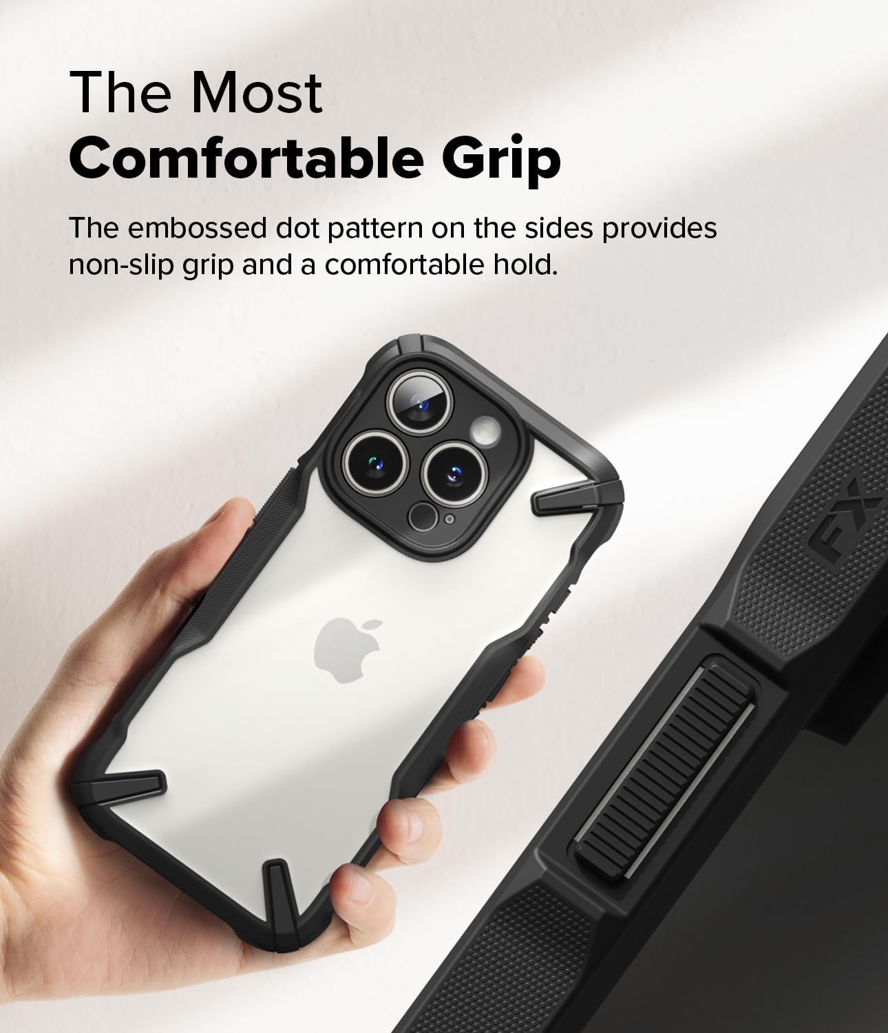 Foto 5 pulgar | Funda Ringke Fusion-x Compatible Con Iphone 16 Pro - Negra - Venta Internacional.