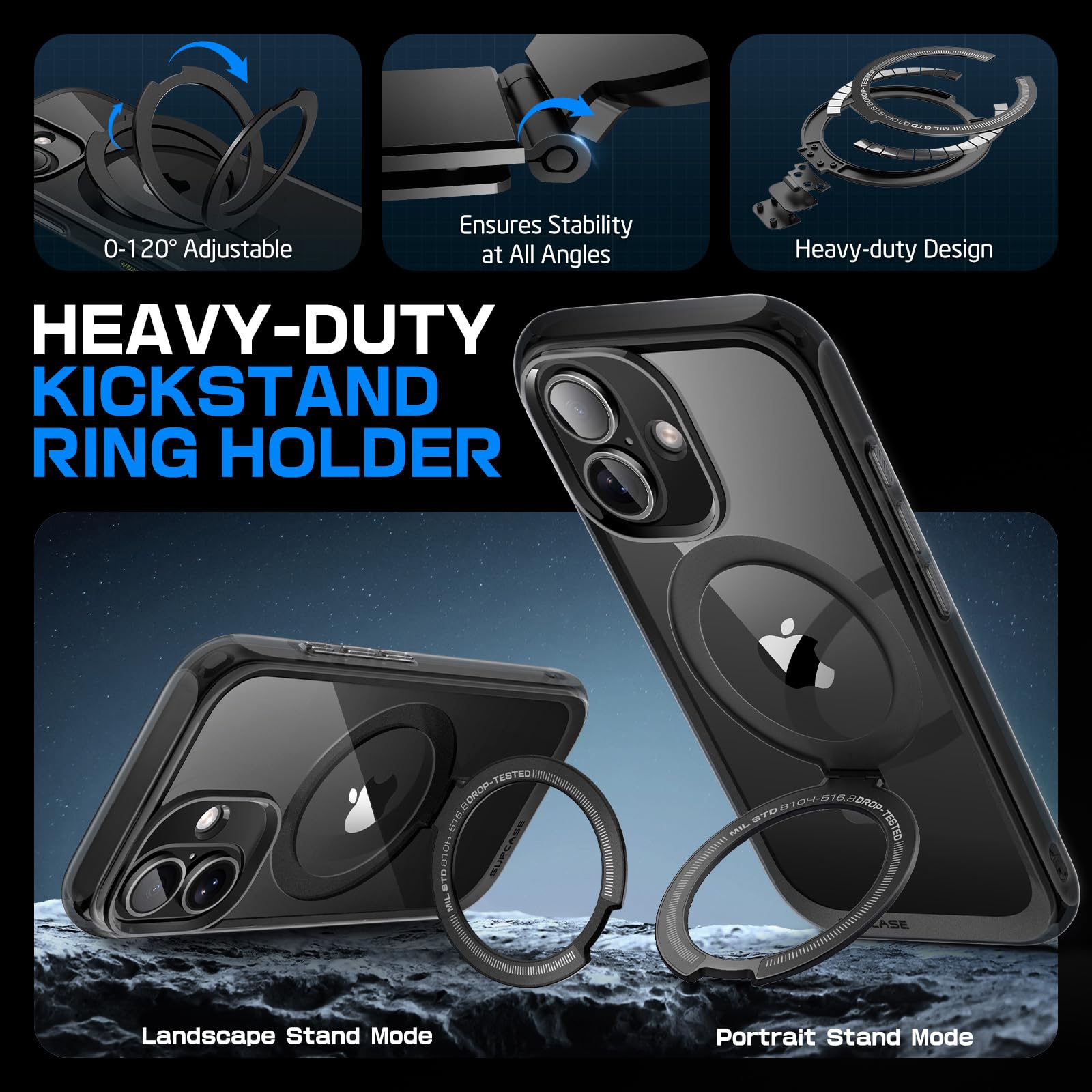 Foto 6 pulgar | Funda De Teléfono Supcase Unicorn Beetle Mag Stand Para Iphone 16 - Venta Internacional.