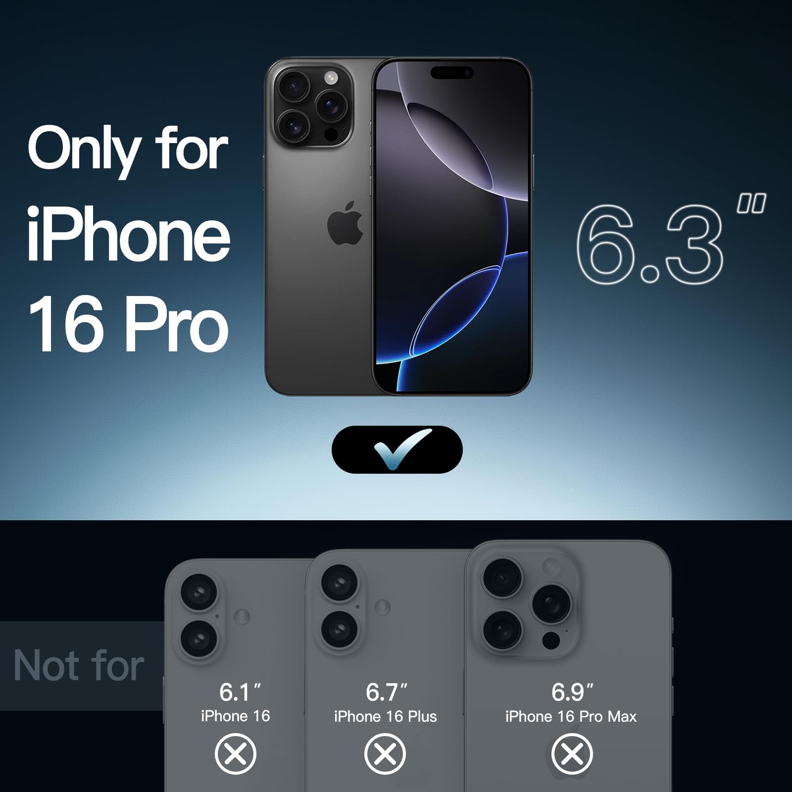 Foto 2 | Funda Jetech 5 En 1 Para Iphone 16 Pro De 6.3 Pulgadas Con Protectores - Venta Internacional.