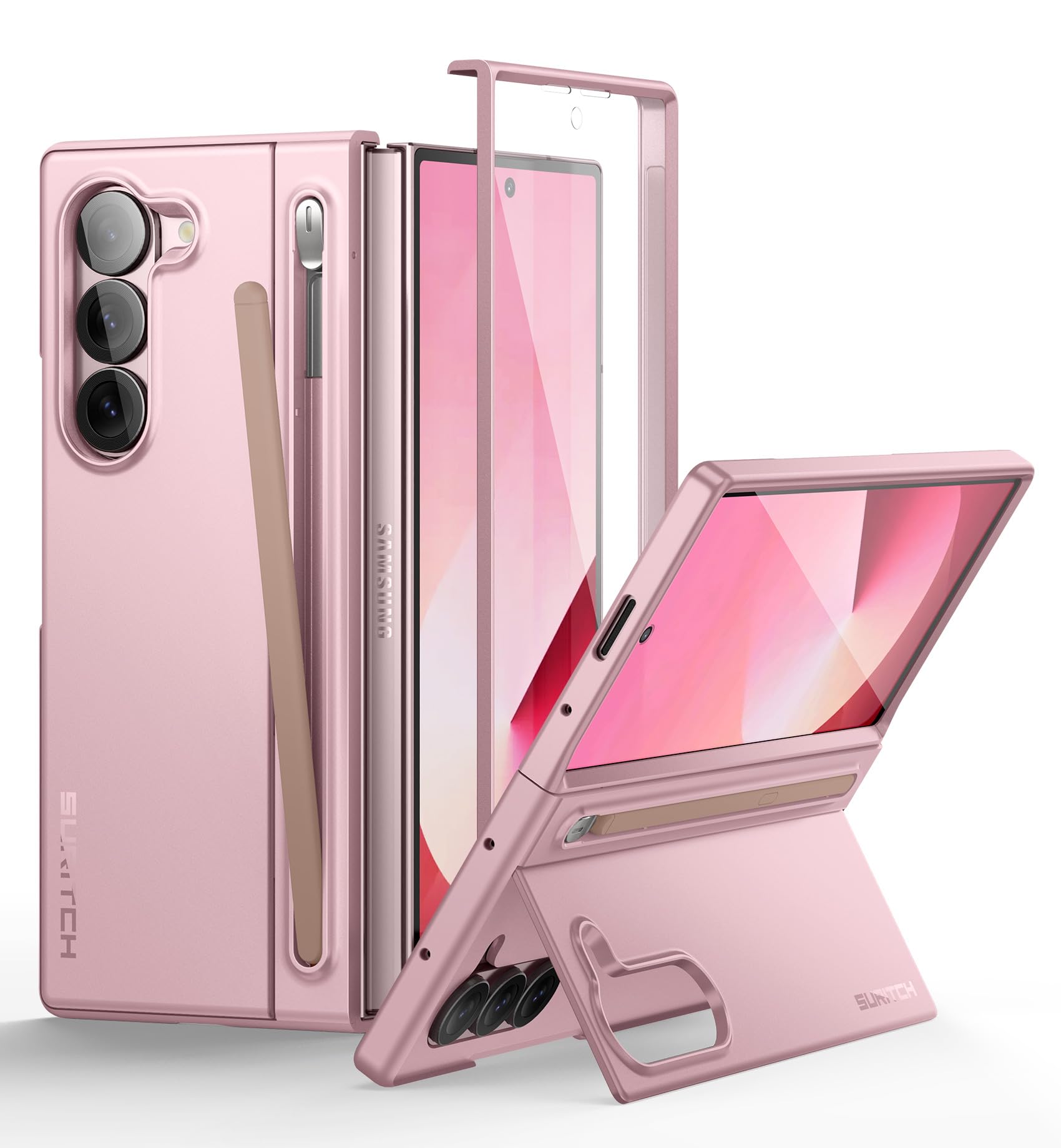 Funda De Teléfono Suritch Para Samsung Galaxy Z Fold 6 Rosa Claro - Venta Internacional.