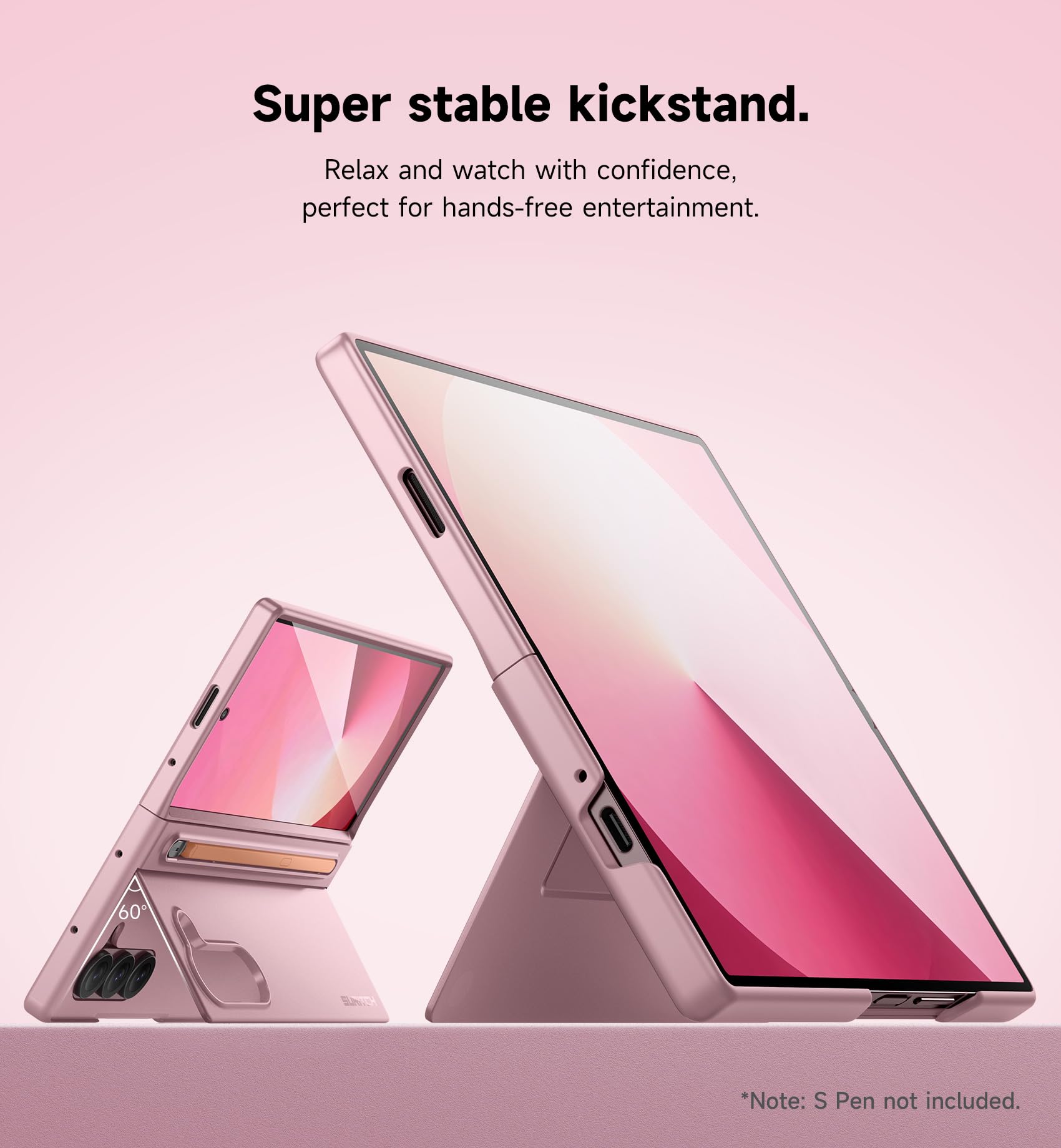 Foto 4 pulgar | Funda De Teléfono Suritch Para Samsung Galaxy Z Fold 6 Rosa Claro - Venta Internacional.