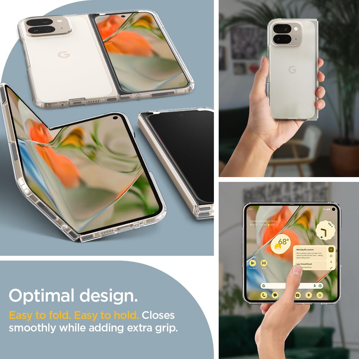 Foto 6 pulgar | Funda Spigen Ultra Hybrid Para Pixel 9 Pro Fold Crystal Clear - Venta Internacional.