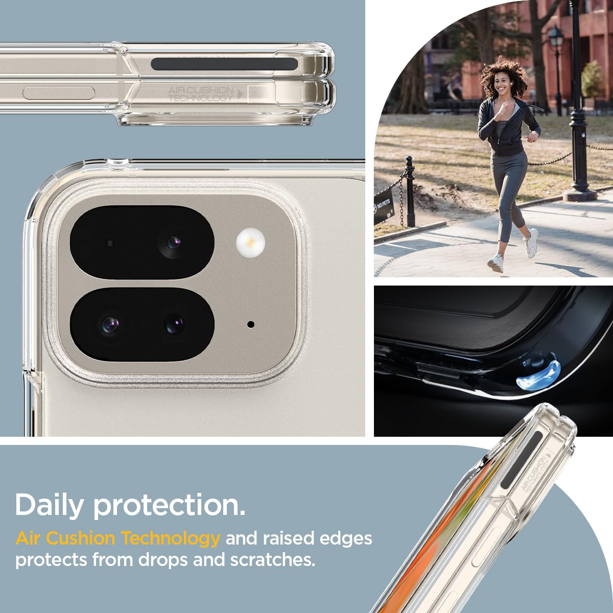 Foto 7 pulgar | Funda Spigen Ultra Hybrid Para Pixel 9 Pro Fold Crystal Clear - Venta Internacional.