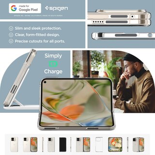 Foto 7 | Funda Spigen Ultra Hybrid Para Pixel 9 Pro Fold Crystal Clear - Venta Internacional.