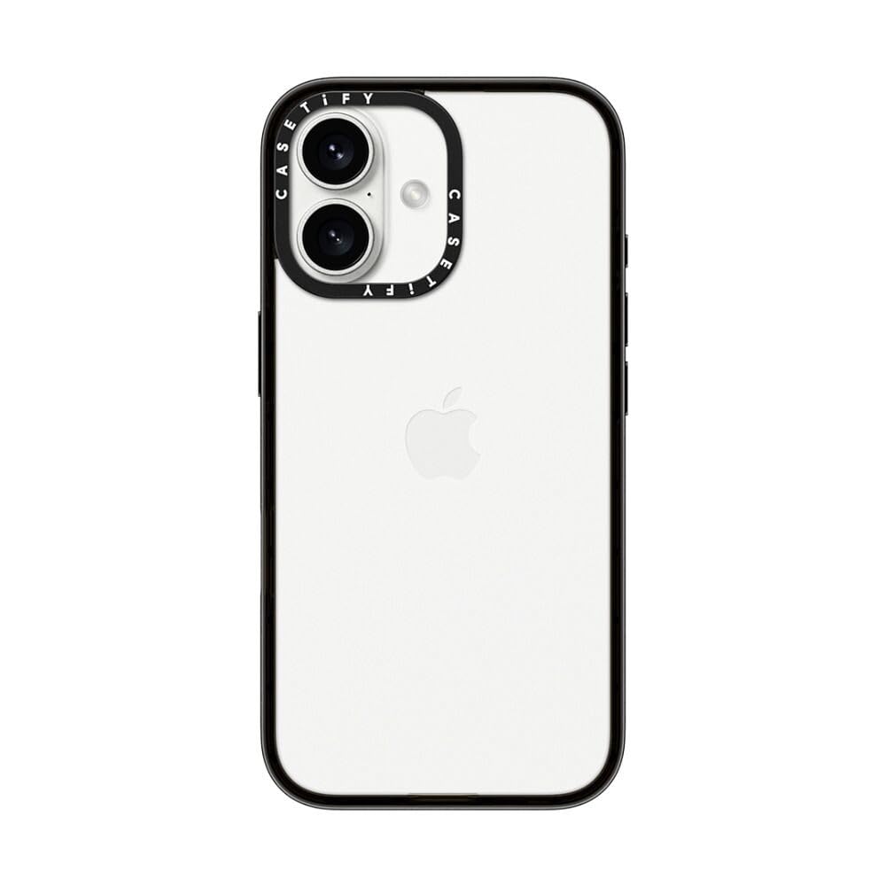 Funda De Teléfono Casetify Compact Para Iphone 16, Color Negro Transparente - Venta Internacional.