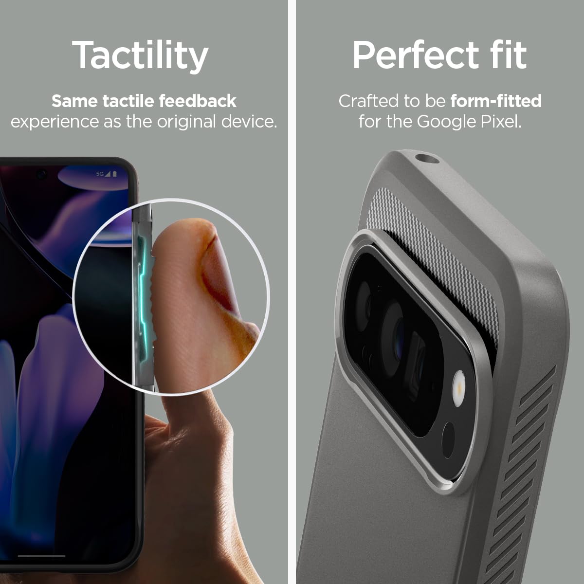 Foto 7 pulgar | Funda De Teléfono Spigen Rugged Armor Para Pixel 9 Pro Xl Marble Grey - Venta Internacional.