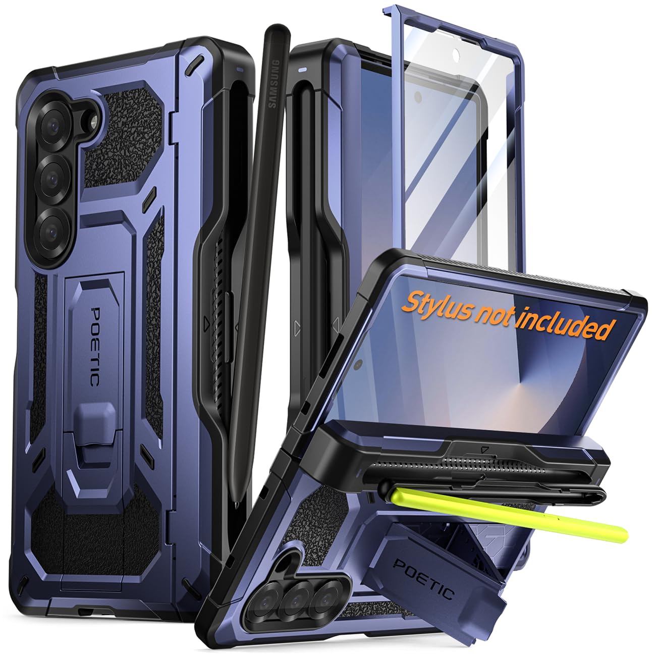 Foto 2 pulgar | Funda Para Teléfono Poetic Spartan Galaxy Z Fold 6 Azul Medianoche - Venta Internacional.