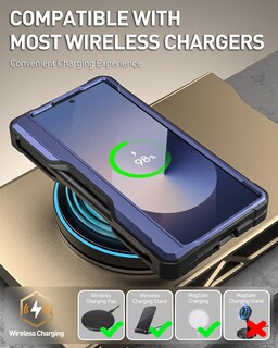 Foto 7 | Funda Para Teléfono Poetic Spartan Galaxy Z Fold 6 Azul Medianoche - Venta Internacional.