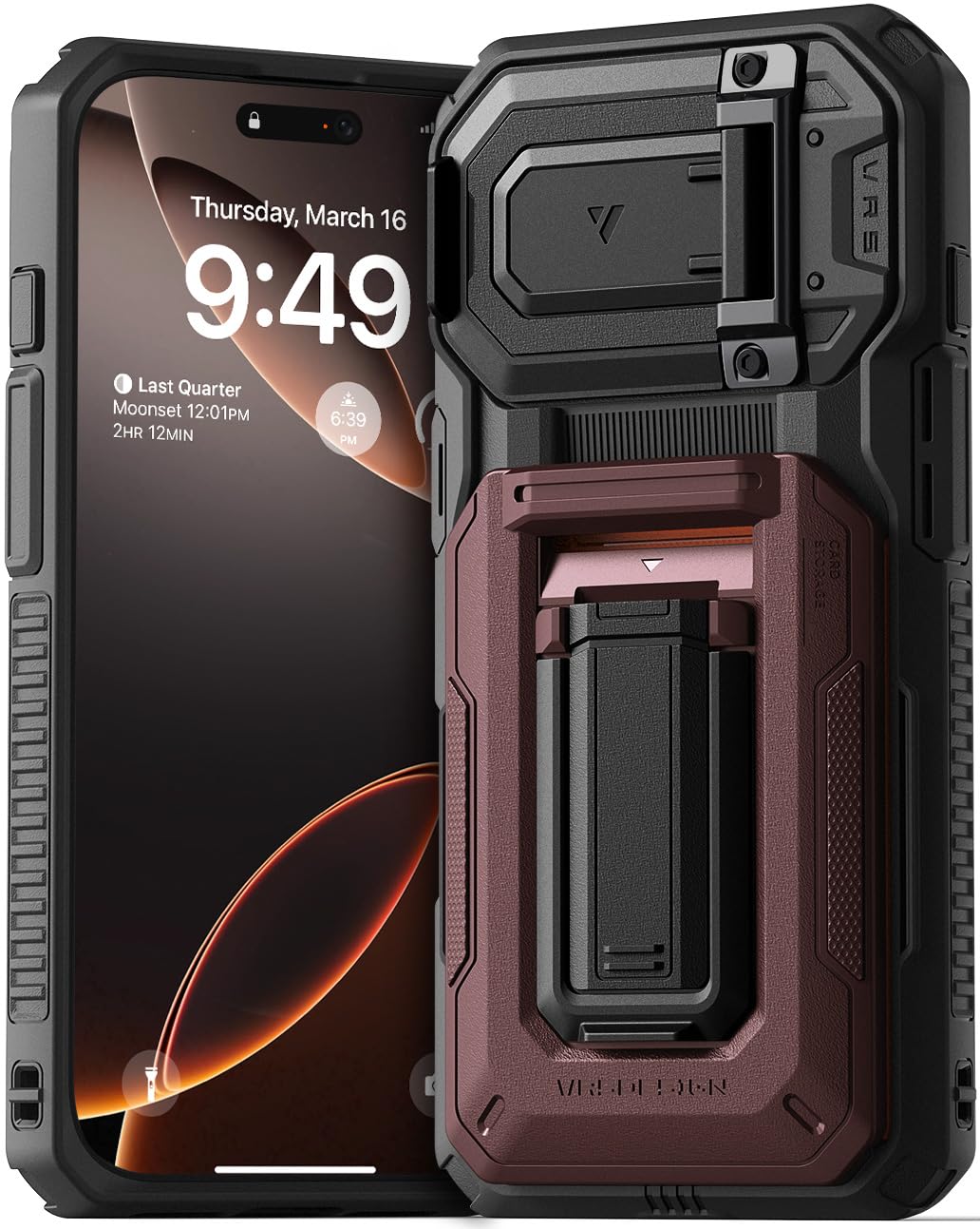 Foto 2 pulgar | Funda Tipo Cartera Con Tarjetero Vrs Design Origin Para Iphone 16 Pro - Venta Internacional.