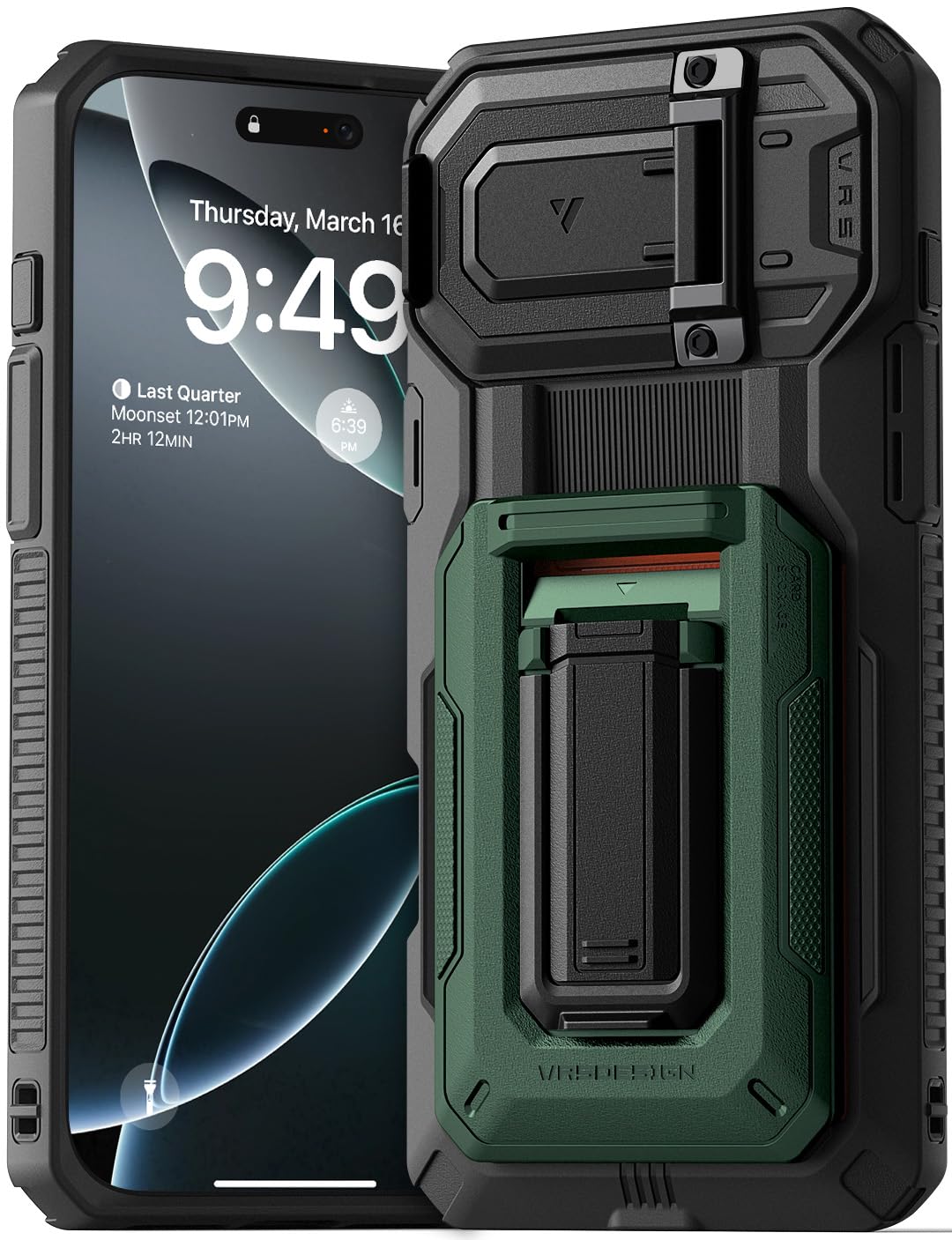 Foto 2 pulgar | Funda Tipo Cartera Con Tarjetero Vrs Design Origin Para Iphone 16 Pro Max - Venta Internacional.