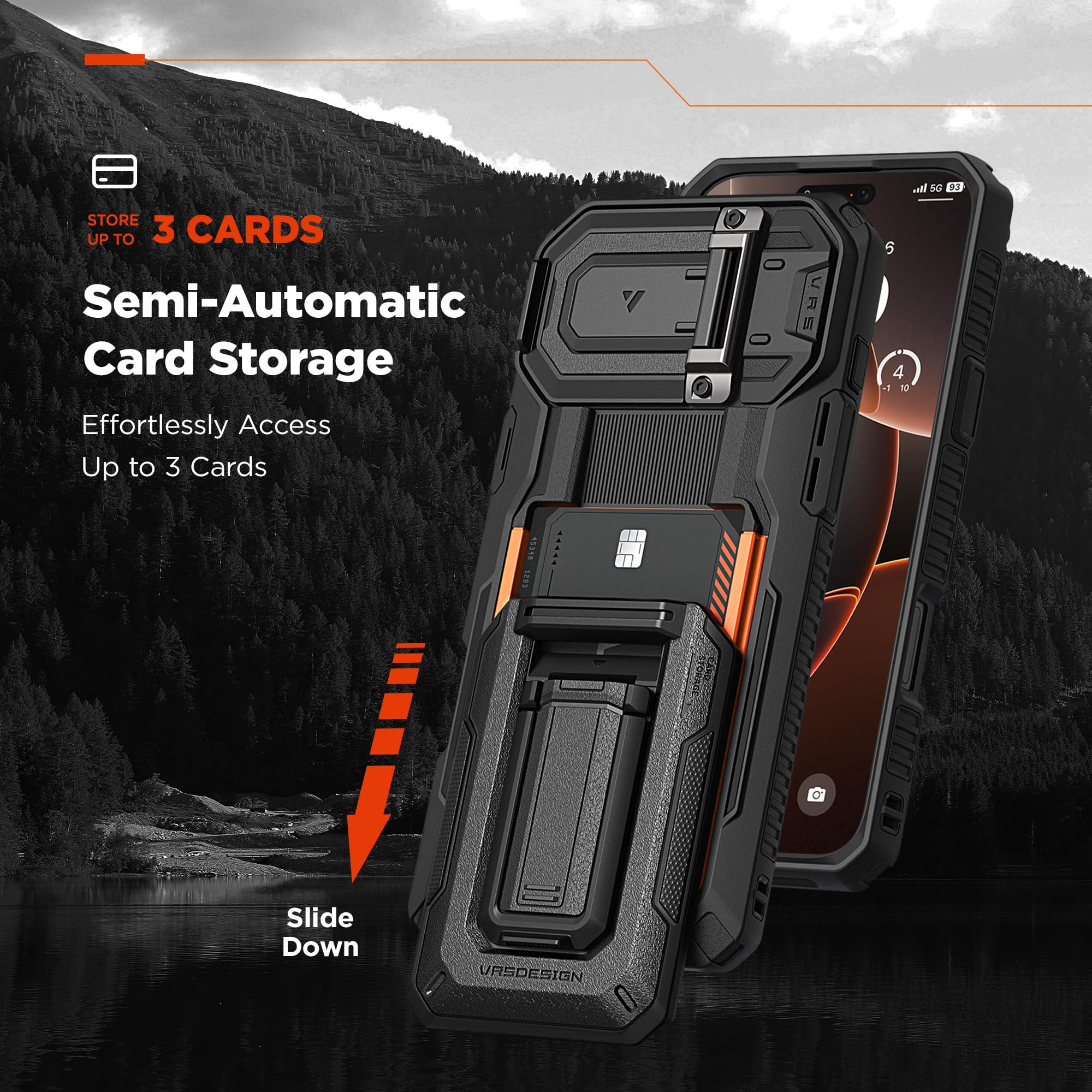 Foto 4 pulgar | Funda Tipo Cartera Con Tarjetero Vrs Design Origin Para Iphone 16 Pro Max - Venta Internacional.