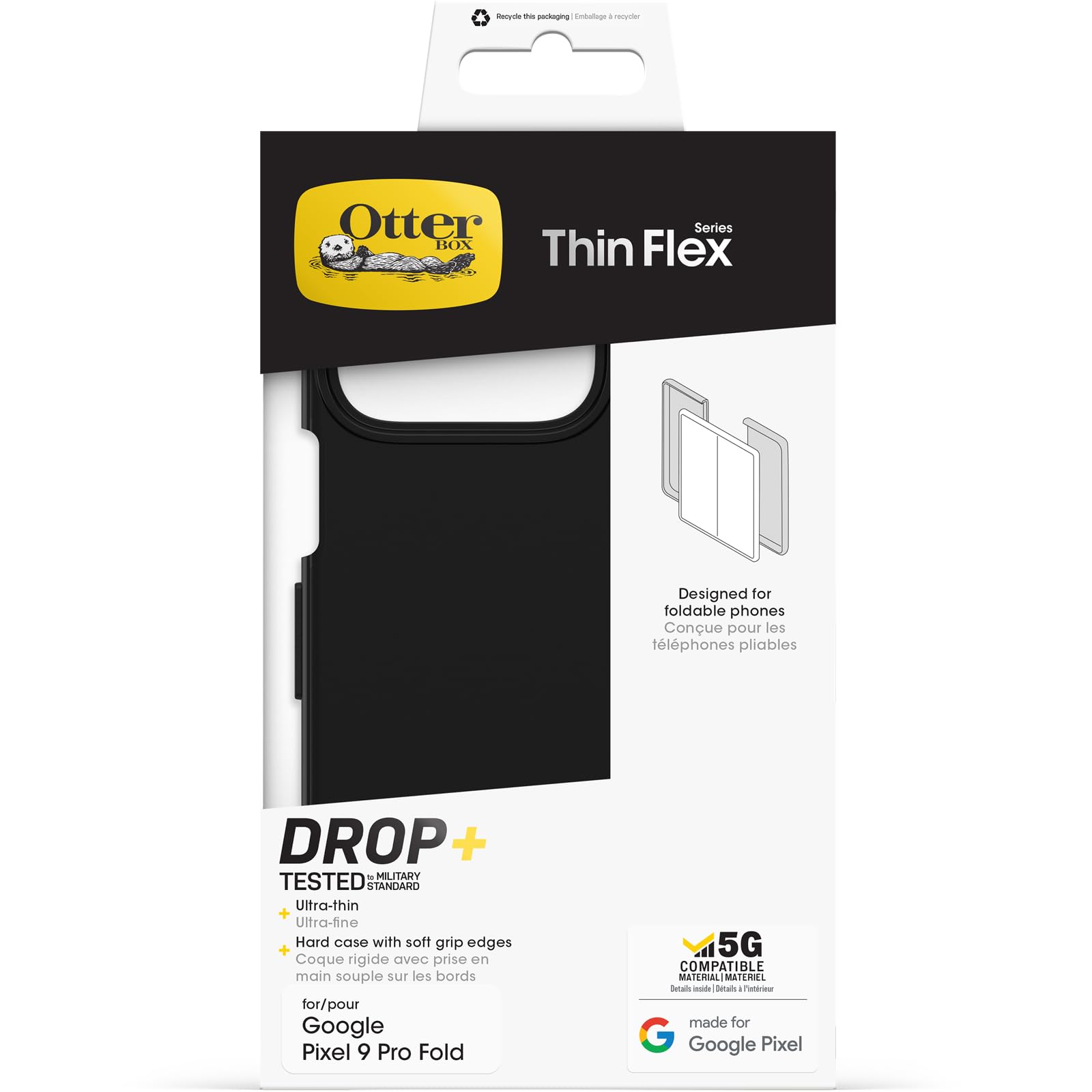 Foto 7 pulgar | Funda Otterbox Thin Flex Series Para Google Pixel 9 Fold Black - Venta Internacional.