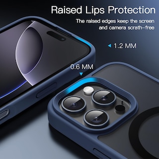 Foto 6 | Funda Jetech Magnetic Para Iphone 16 Pro Max De 6.9 Pulgadas, Color Azul - Venta Internacional.